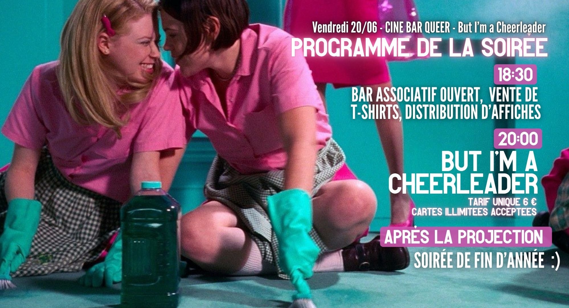 Ven 20 juin > Ciné-bar de fin de saison : BUT I'M A CHEERLEADER + fête de fin d'année