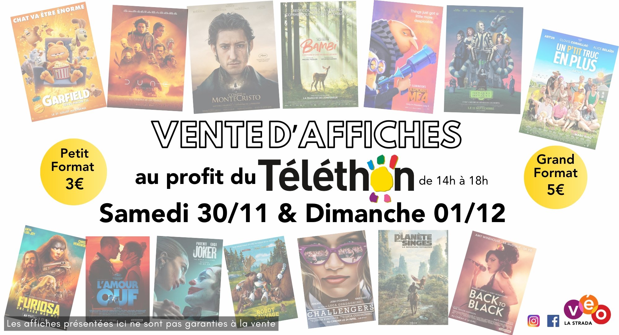 Vente d'affiches au profit du Téléthon