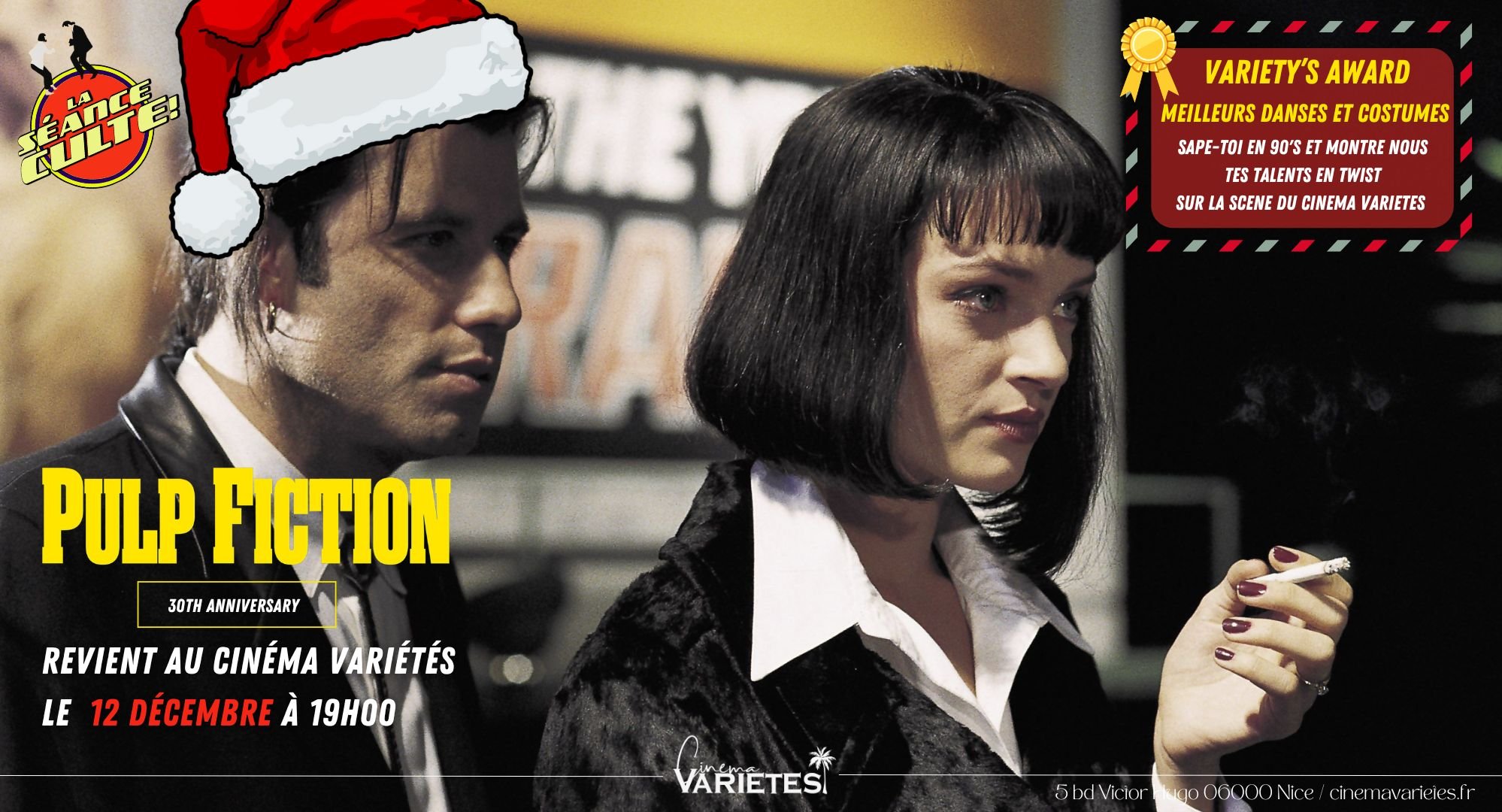 La Séance Culte : Pulp Fiction revient pour ses 30 ans en décembre ! Projection et Animations 