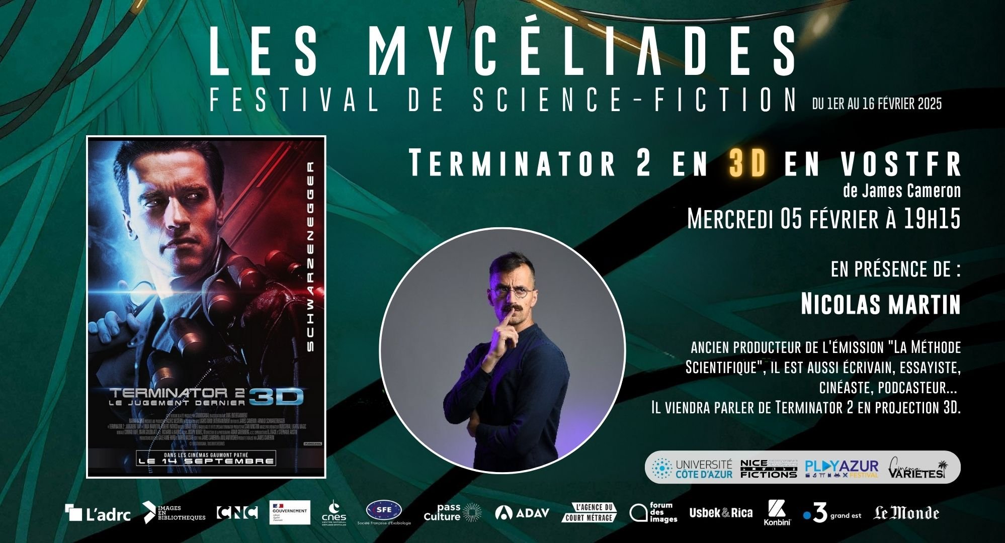 Les Mycéliades : Terminator 2 en 3D en présence de Nicolas Martin