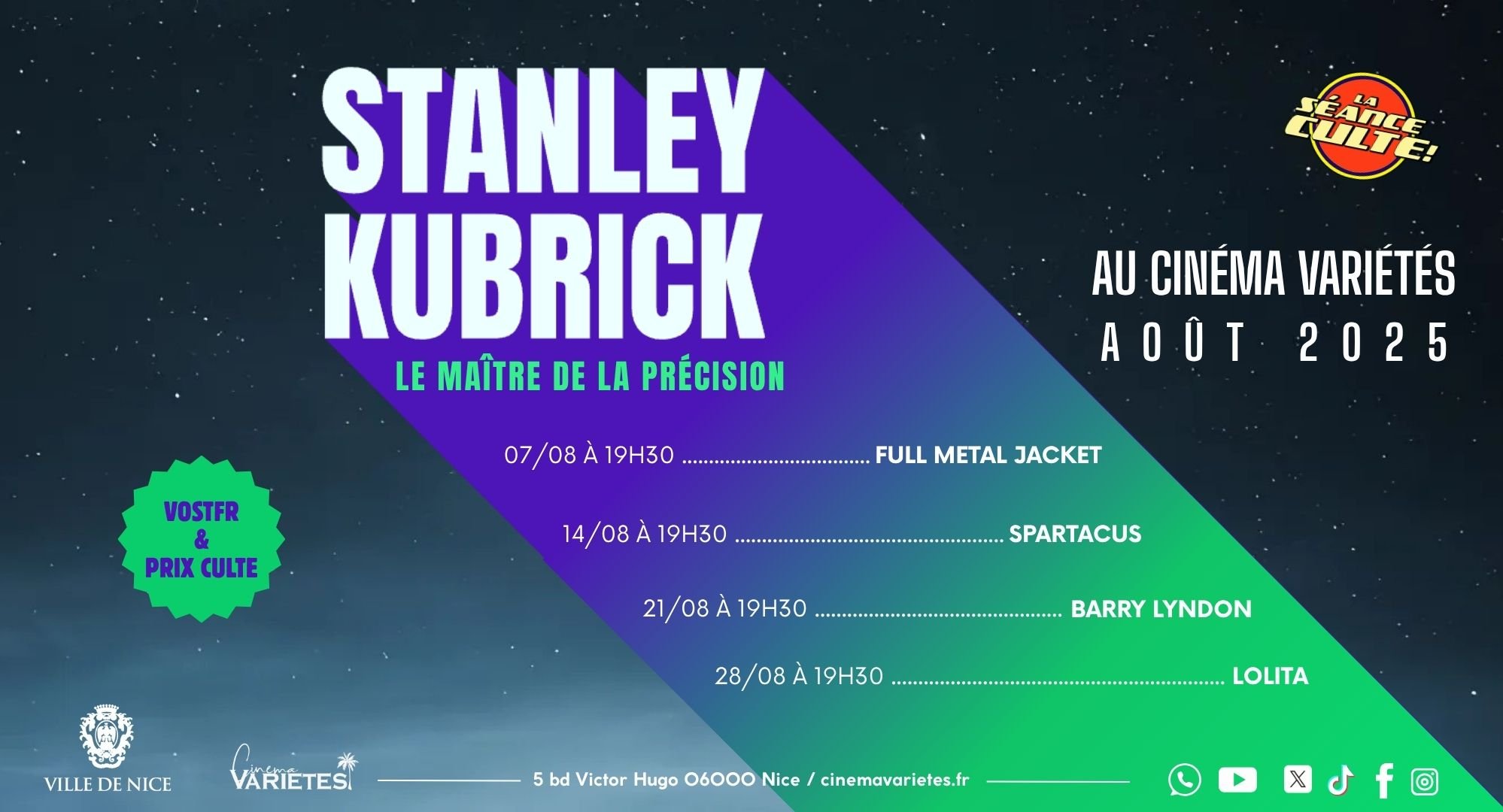 Séances cultes : Stanley Kubrick, le maître de la précision