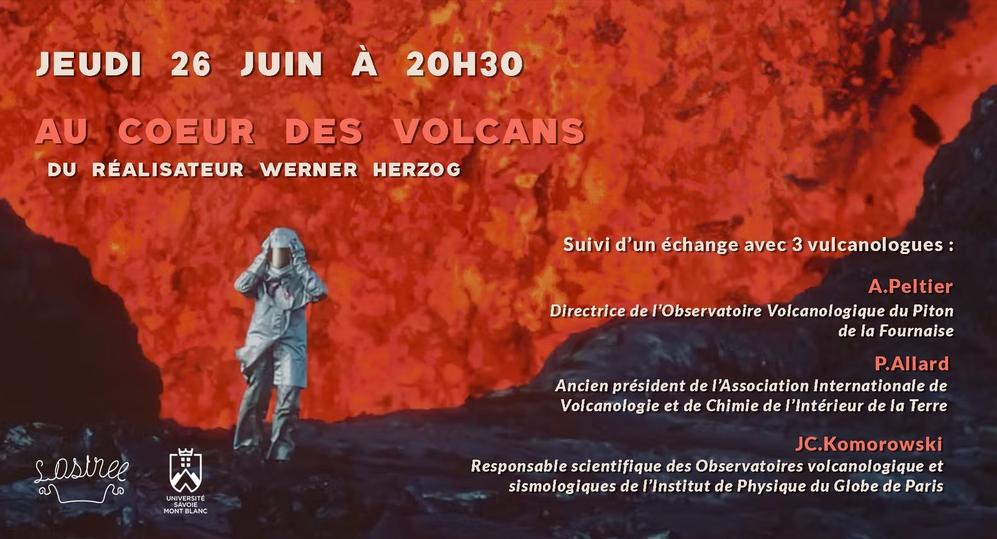 "Au cœur des volcans" Ciné-débat soirée vulcanologie Jeudi 26 juin à 20h30 !