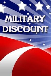 Discounted ticket prices for Active Military at participating theatre. Check your local theatre prices.  ID required.