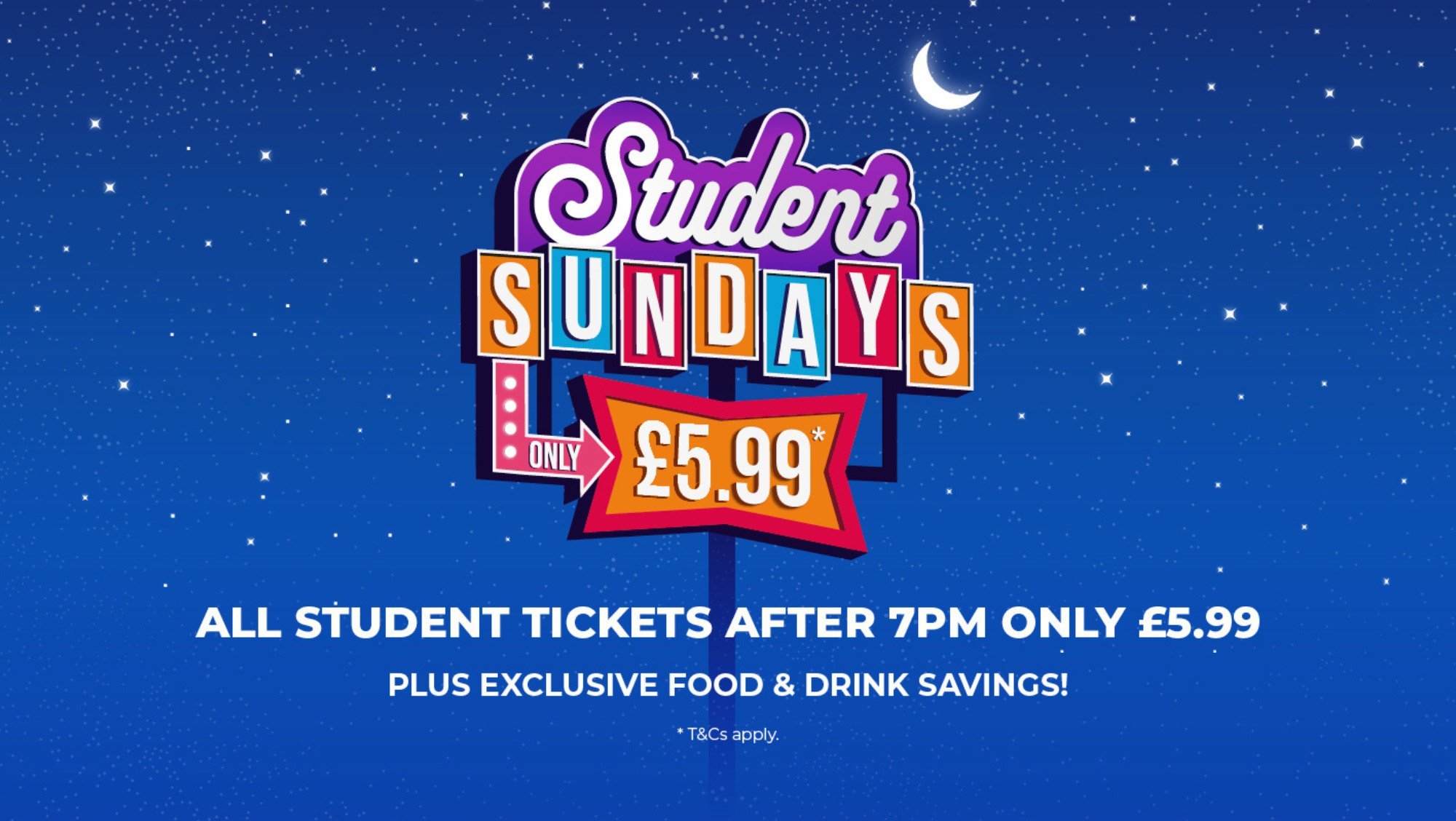 Sunday movie nights, only £5.99!