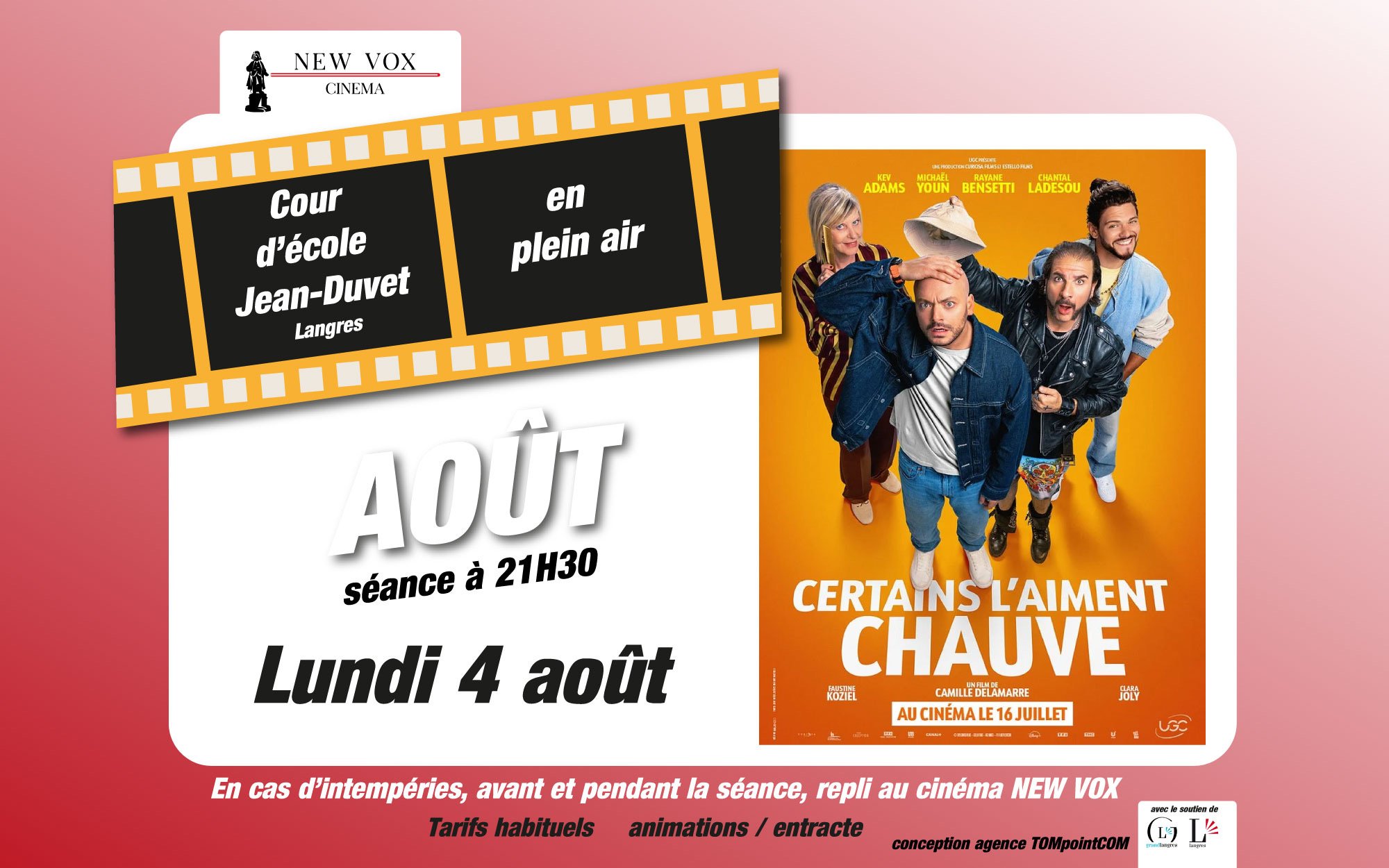 Ciné Plein Air 'Certains l'aiment chauve'