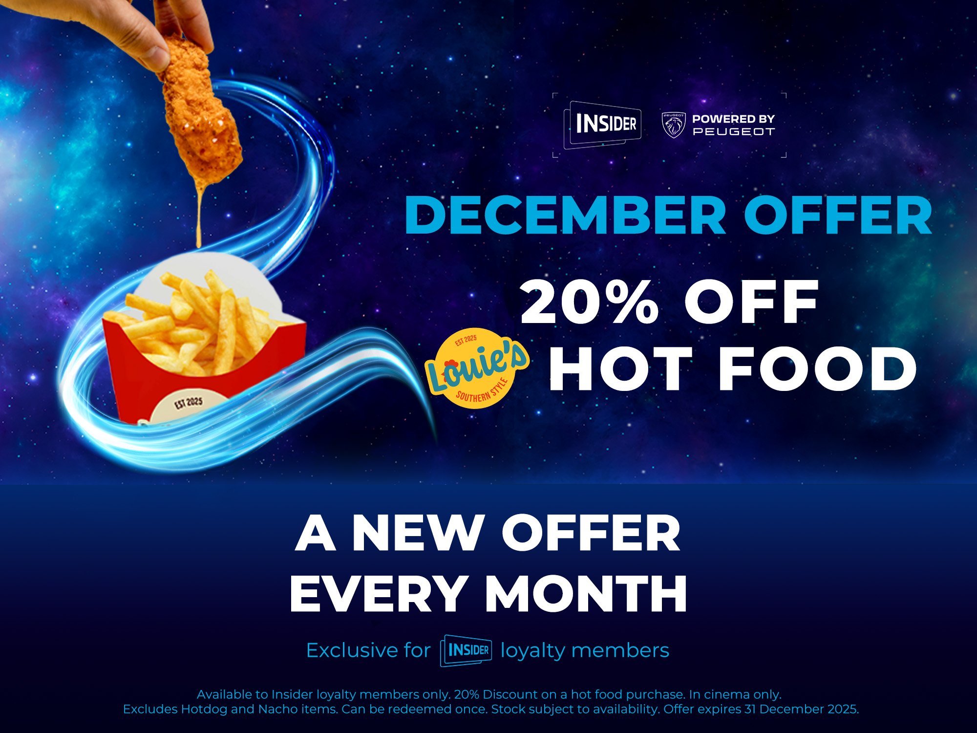 Enjoy our new refreshment offer each month, with Insider