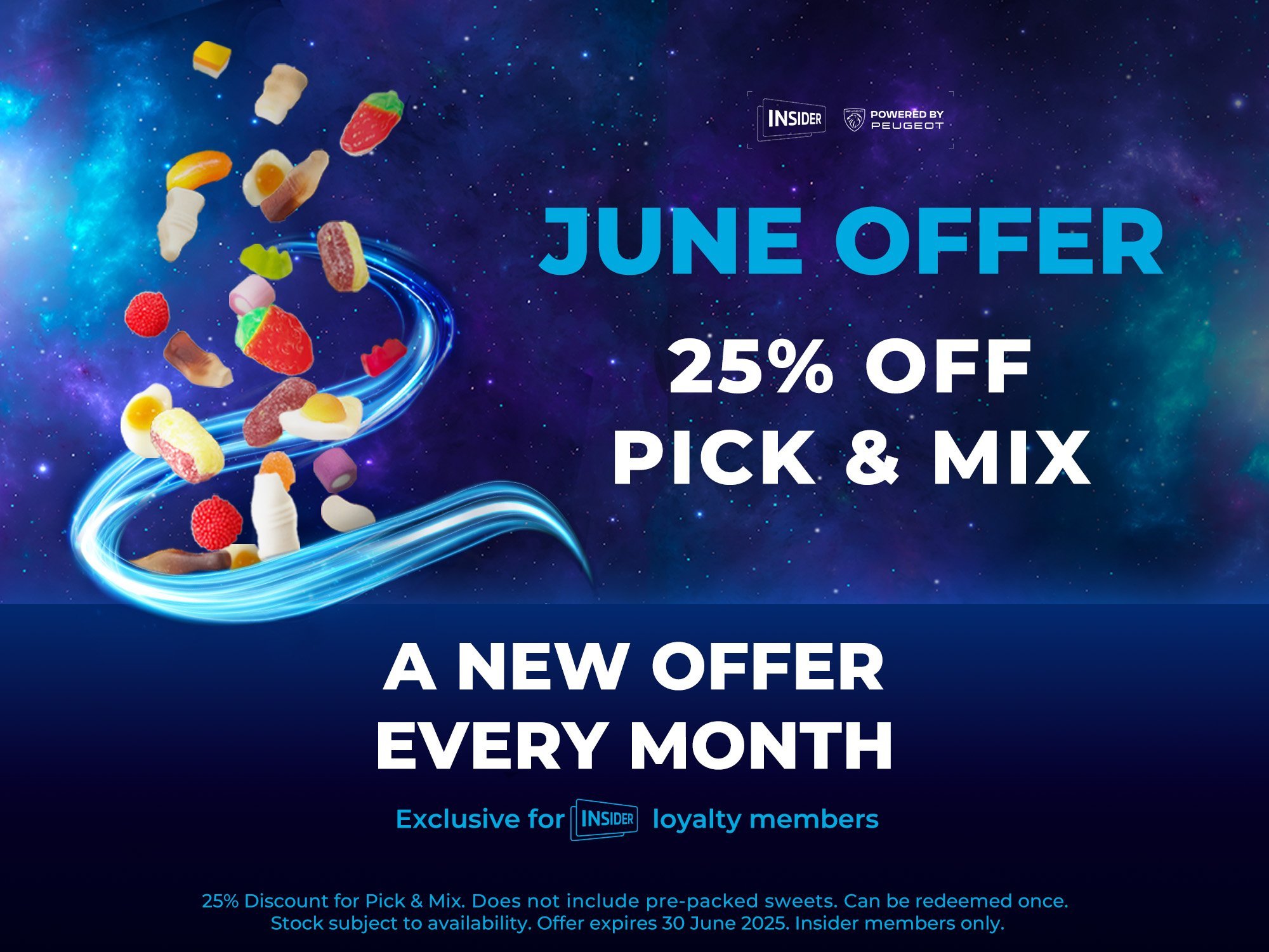 Enjoy our new refreshment offer each month, with Insider
