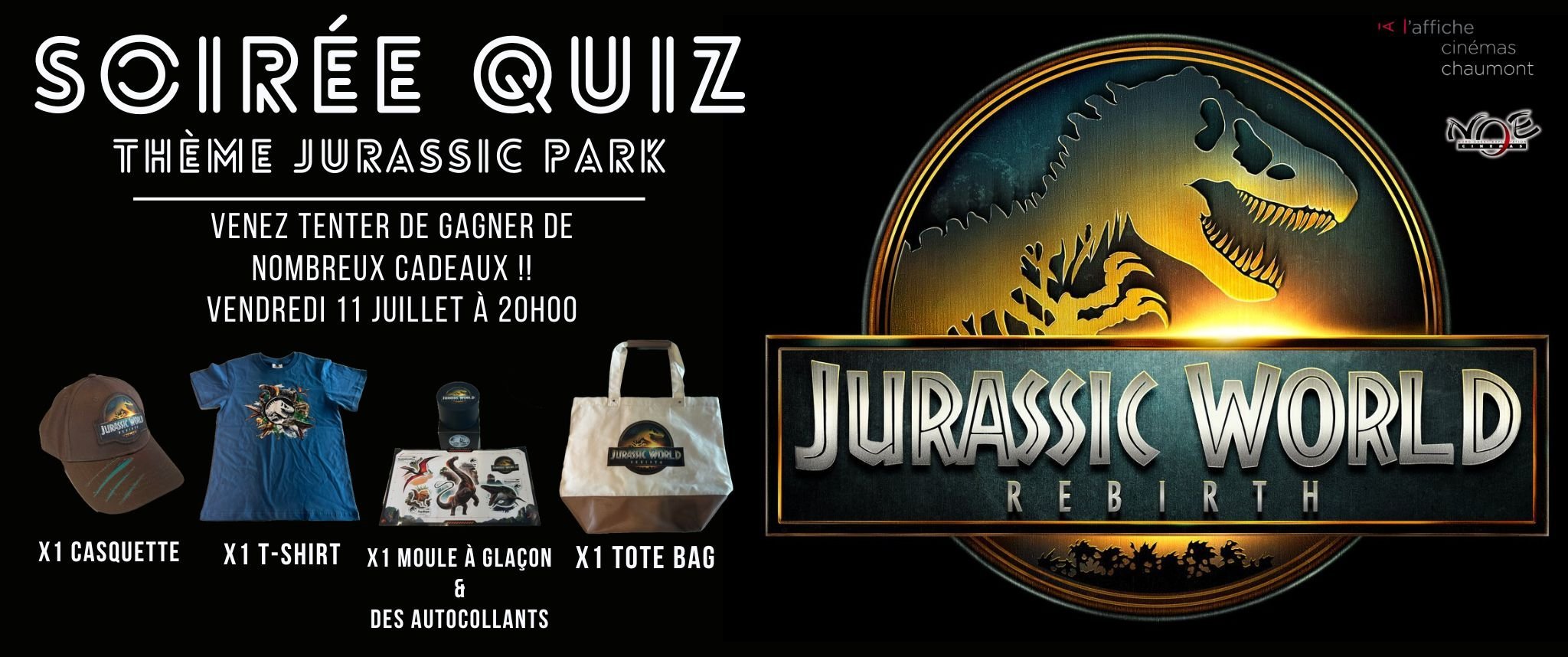Soirée QUIZZ Jurassik World rebirth