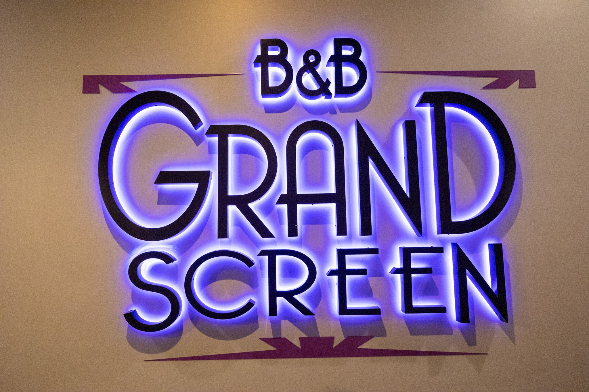 Neon sign for grand screen