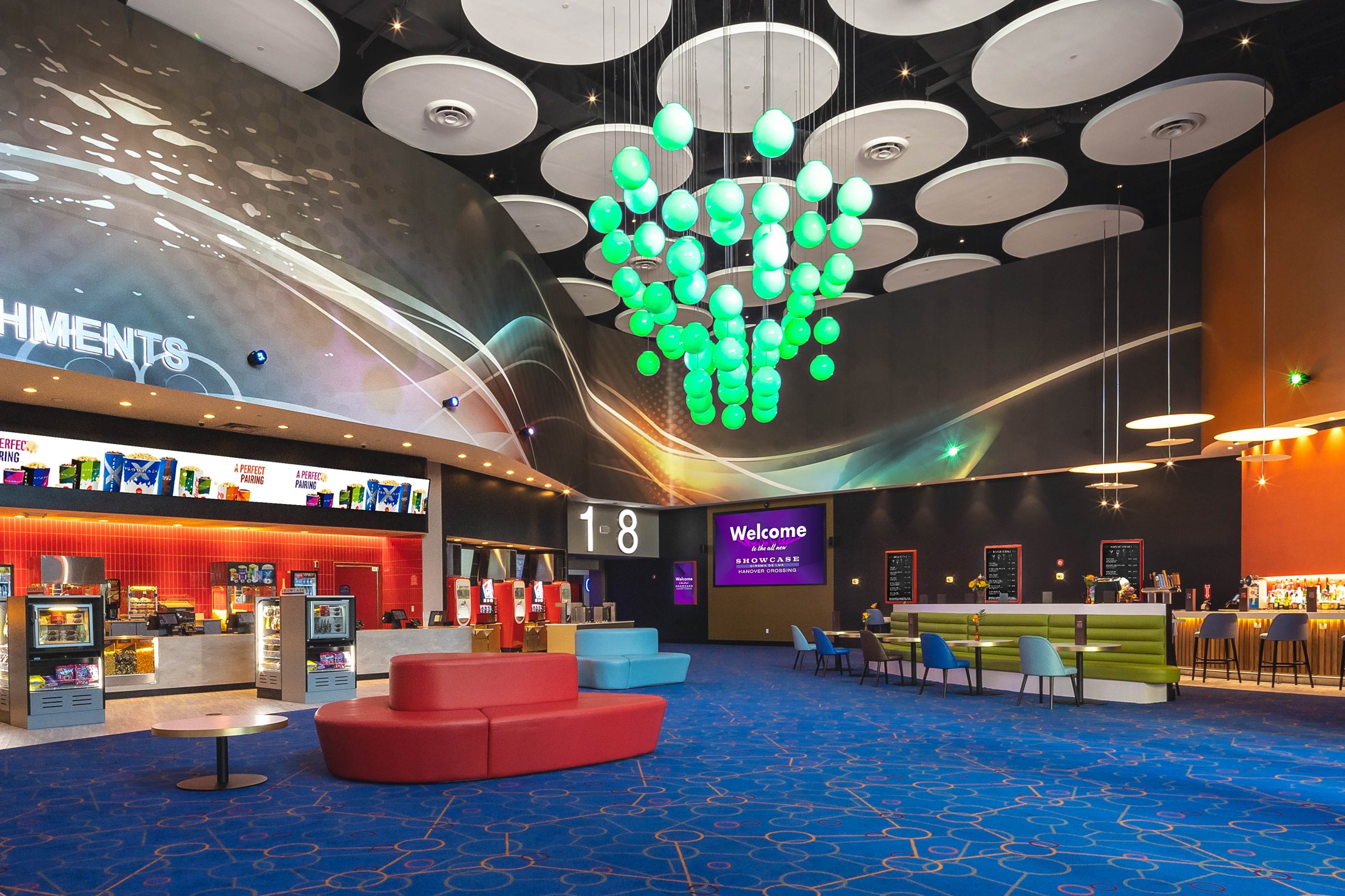 Showcase Cinema de Lux Hanover Crossing with self serve coke machines