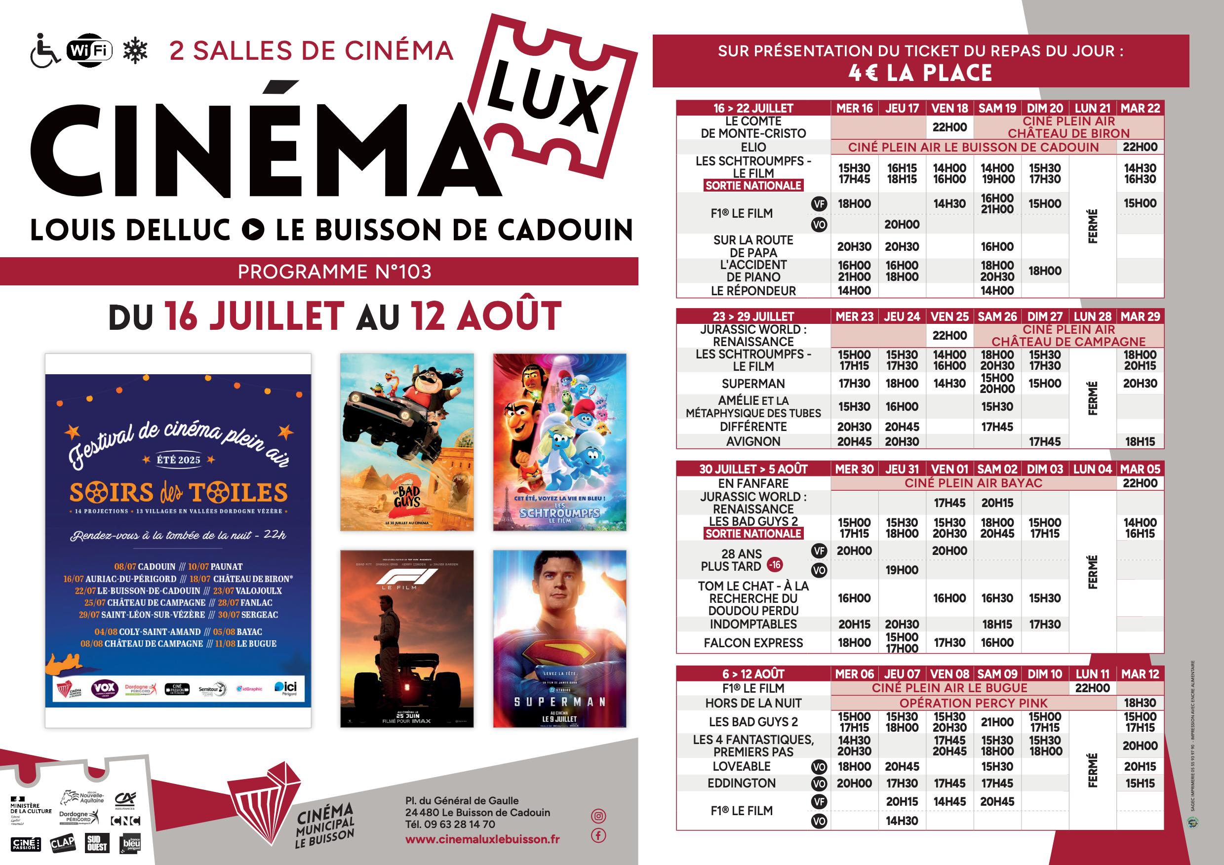 PROGRAMME CINEMA