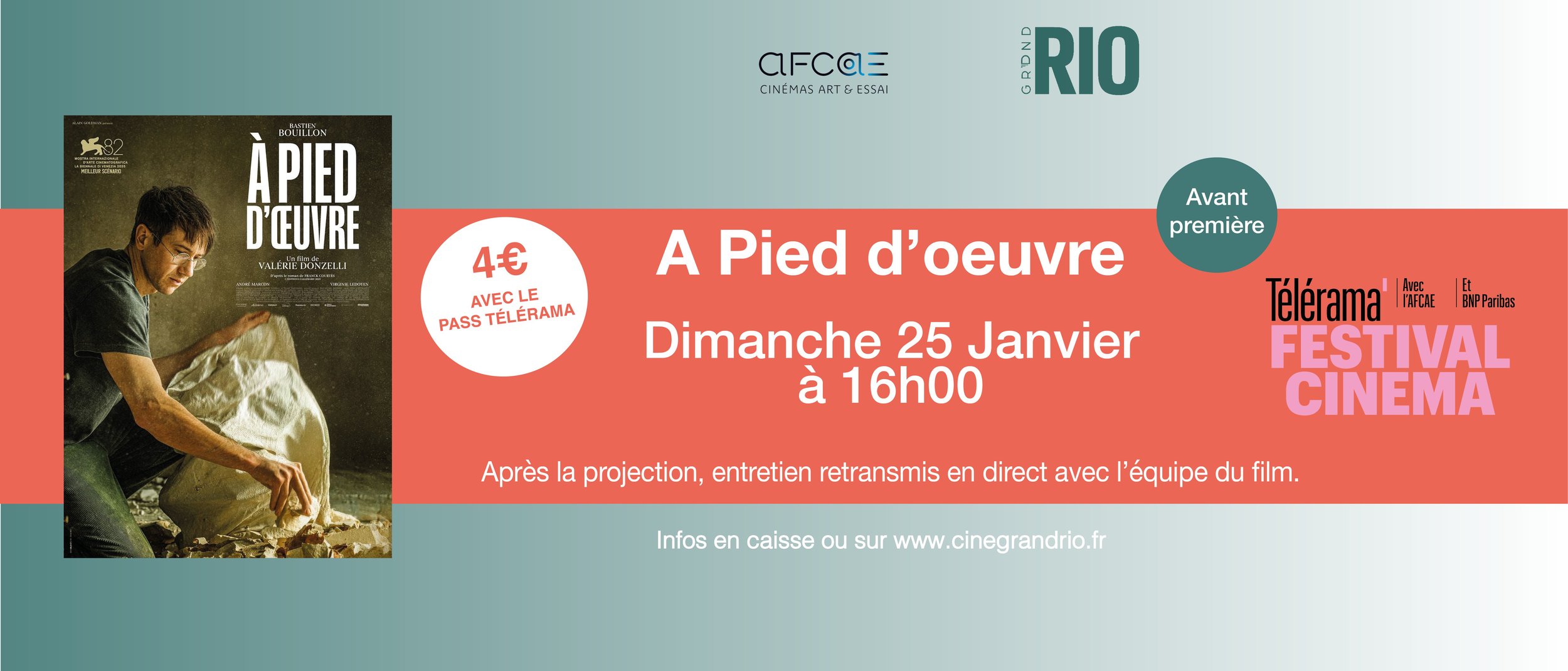 Avant-Première Télérama : À pied d'oeuvre