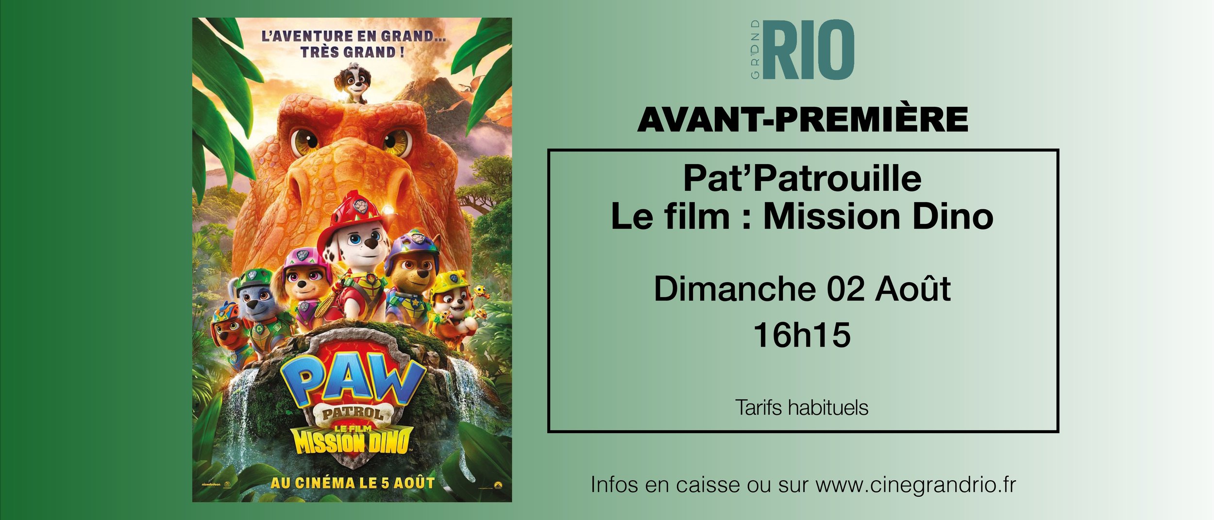 Avant-Première : Pat'Patrouille le film Mission Dino