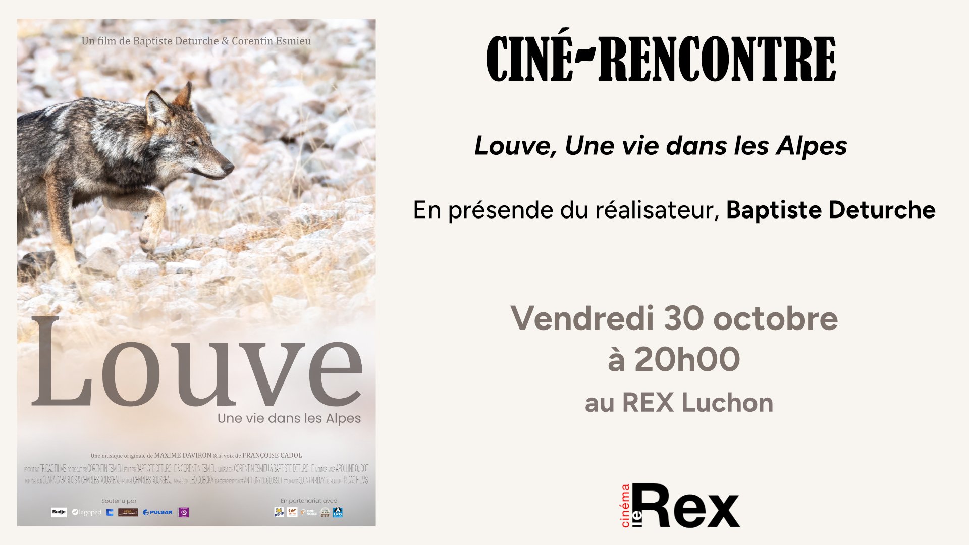 Ciné-rencontre : Louve, une vie dans les alpes