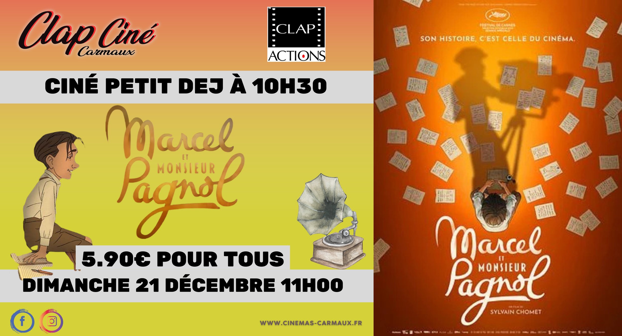 📣 "MARCEL ET MONSIEUR PAGNOL" 🥐 CINÉ PETIT DÉJ DU CLAP ACTIONS📣