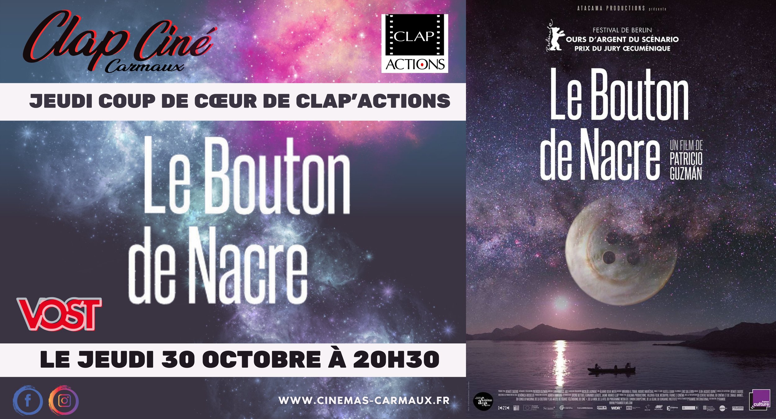 🎬 JEUDI COUP DE CŒUR, CLAP ACTIONS avec "LE BOUTON DE NACRE" en VOST
