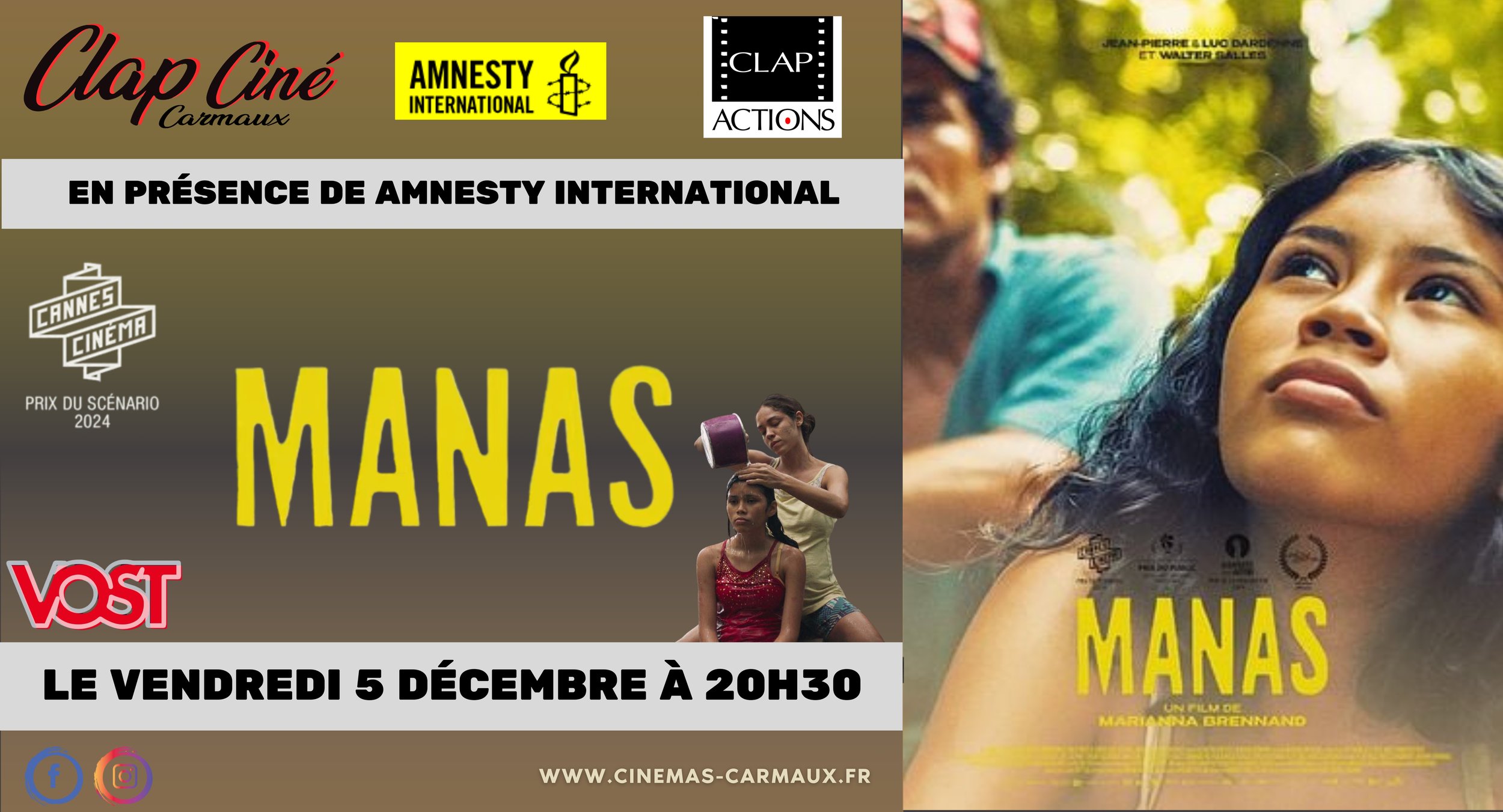 🎬 CINÉ COUP DE cœur, CLAP ACTIONS et AMNESTY INTERNATIONAL avec "MANAS"