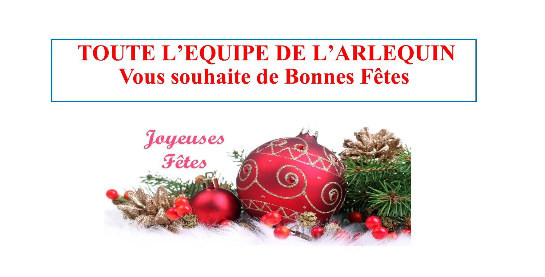 BONNES FETES DE FIN D'ANNEE