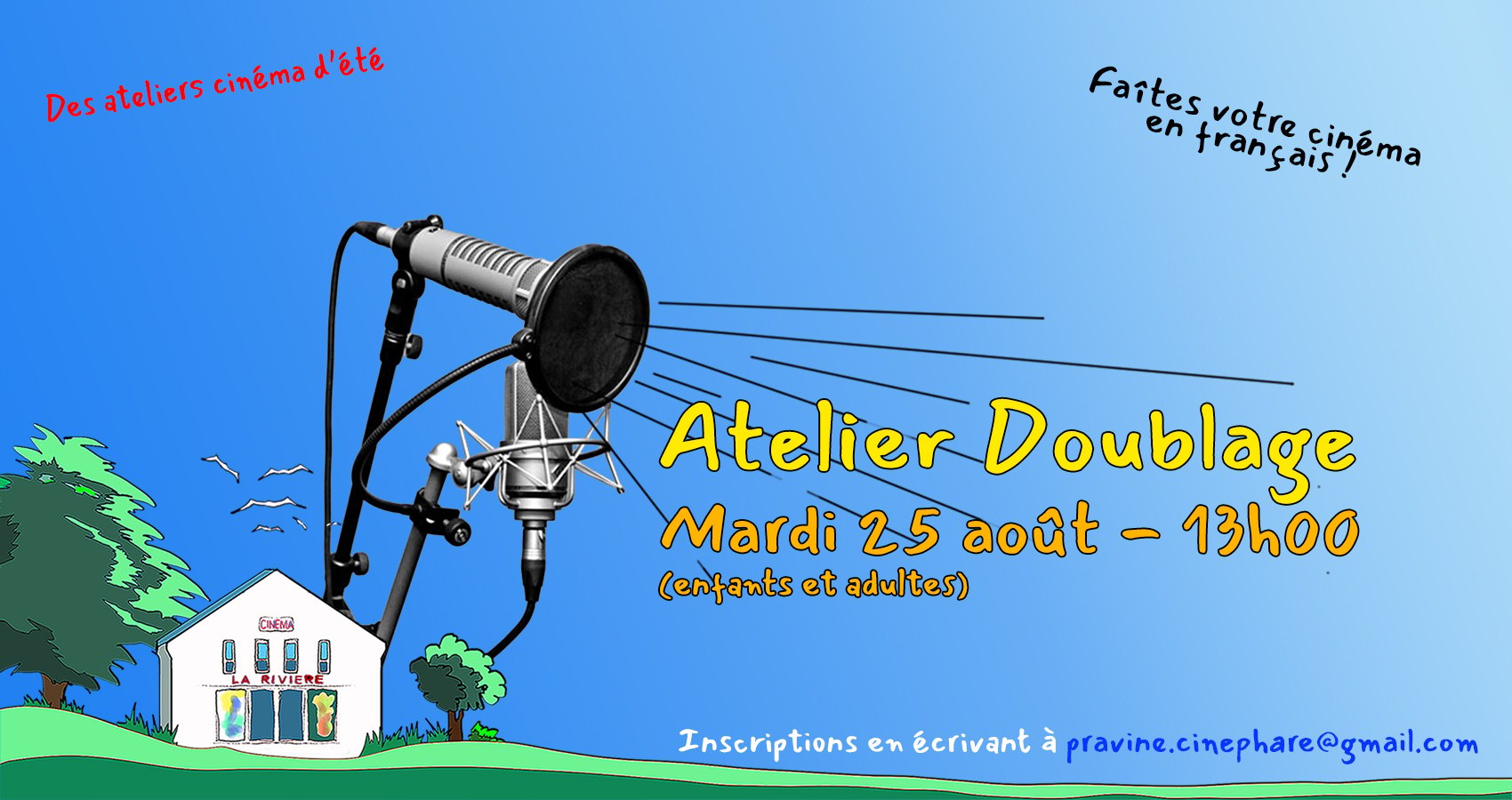 Atelier cinéma : Doublage pour enfants et adultes