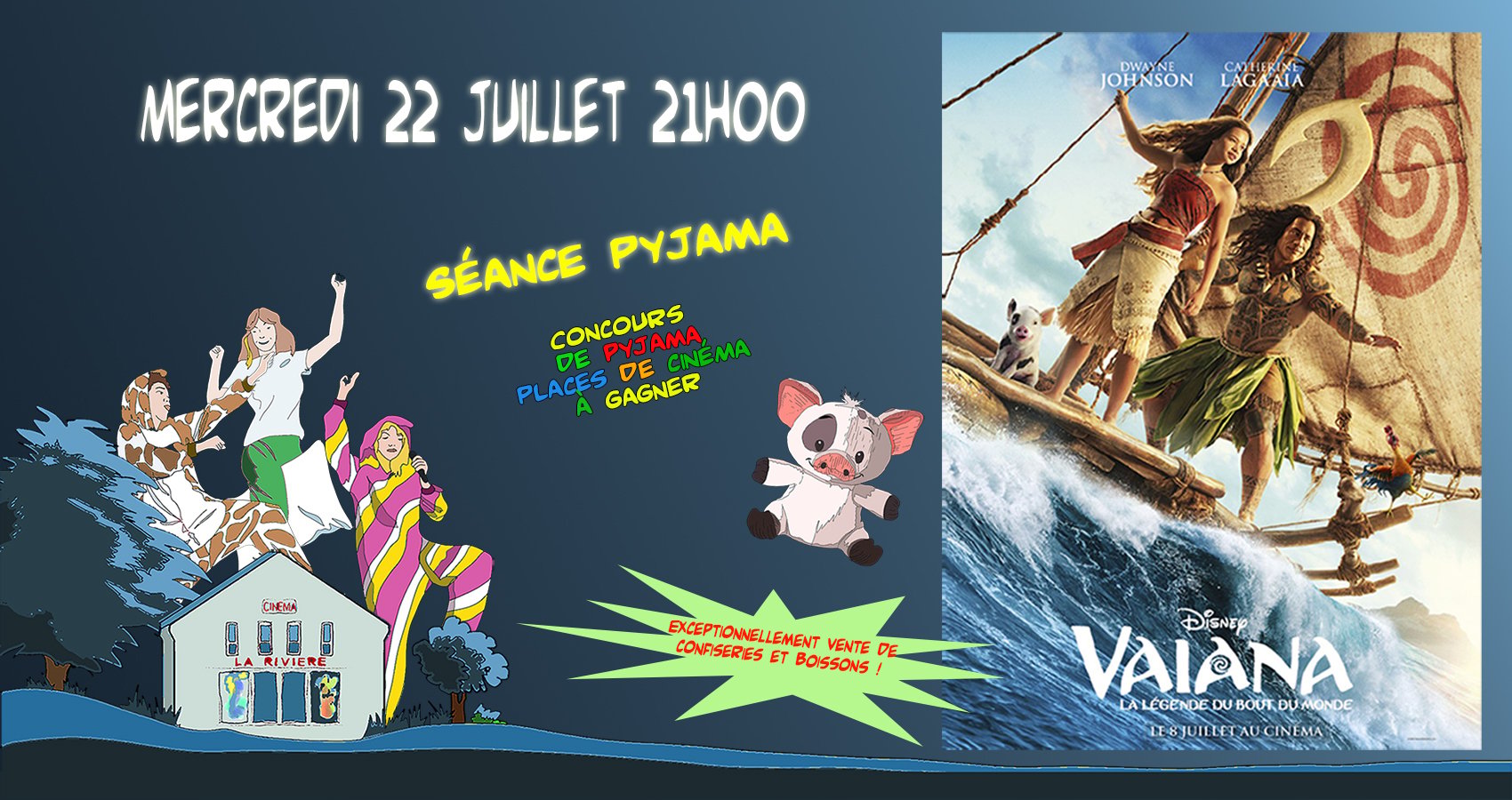 Vaiana, la légende du bout du monde : soirée pyjama
