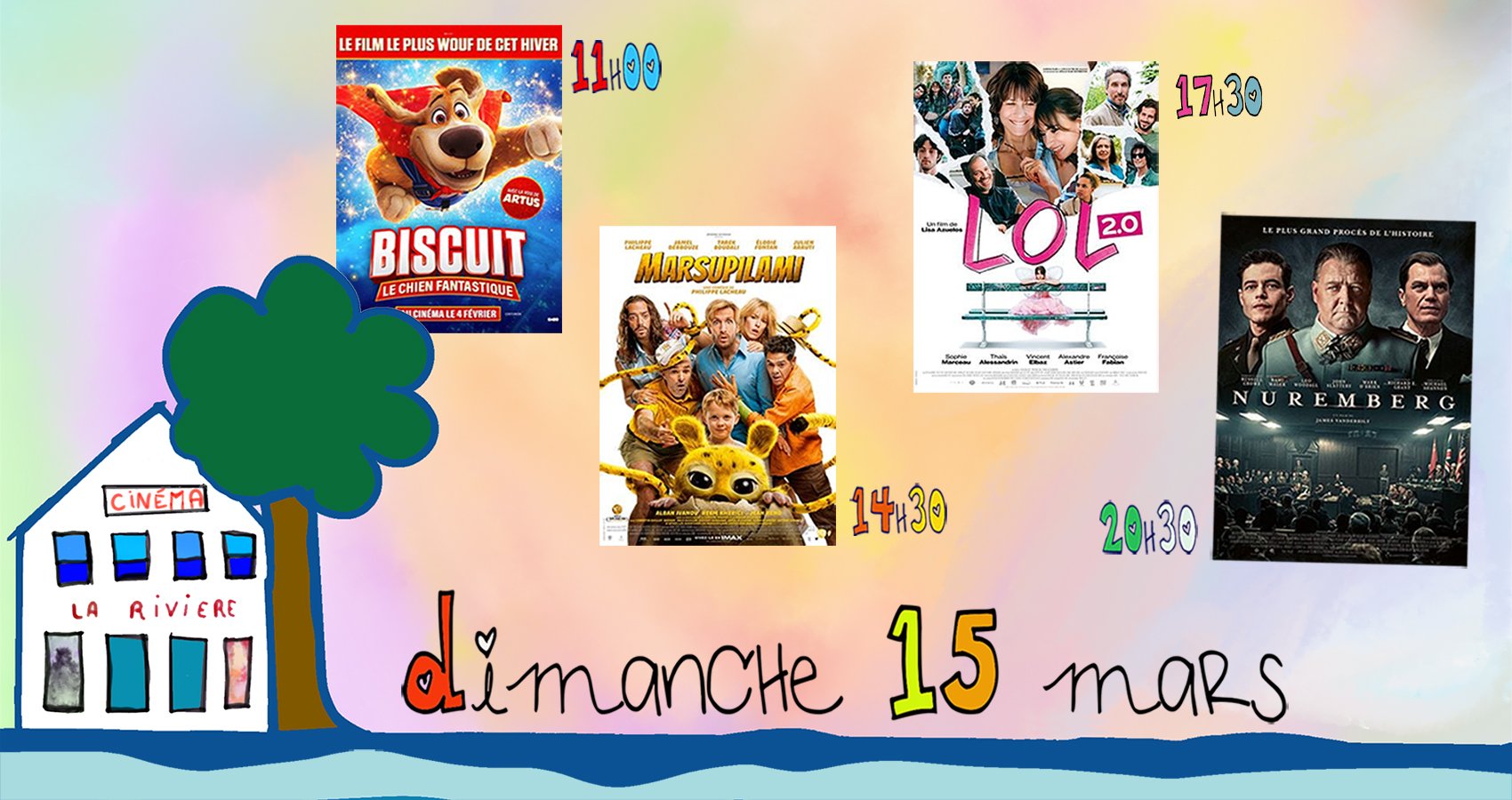 Dimanche au cinéma :       15 mars : quatre films
