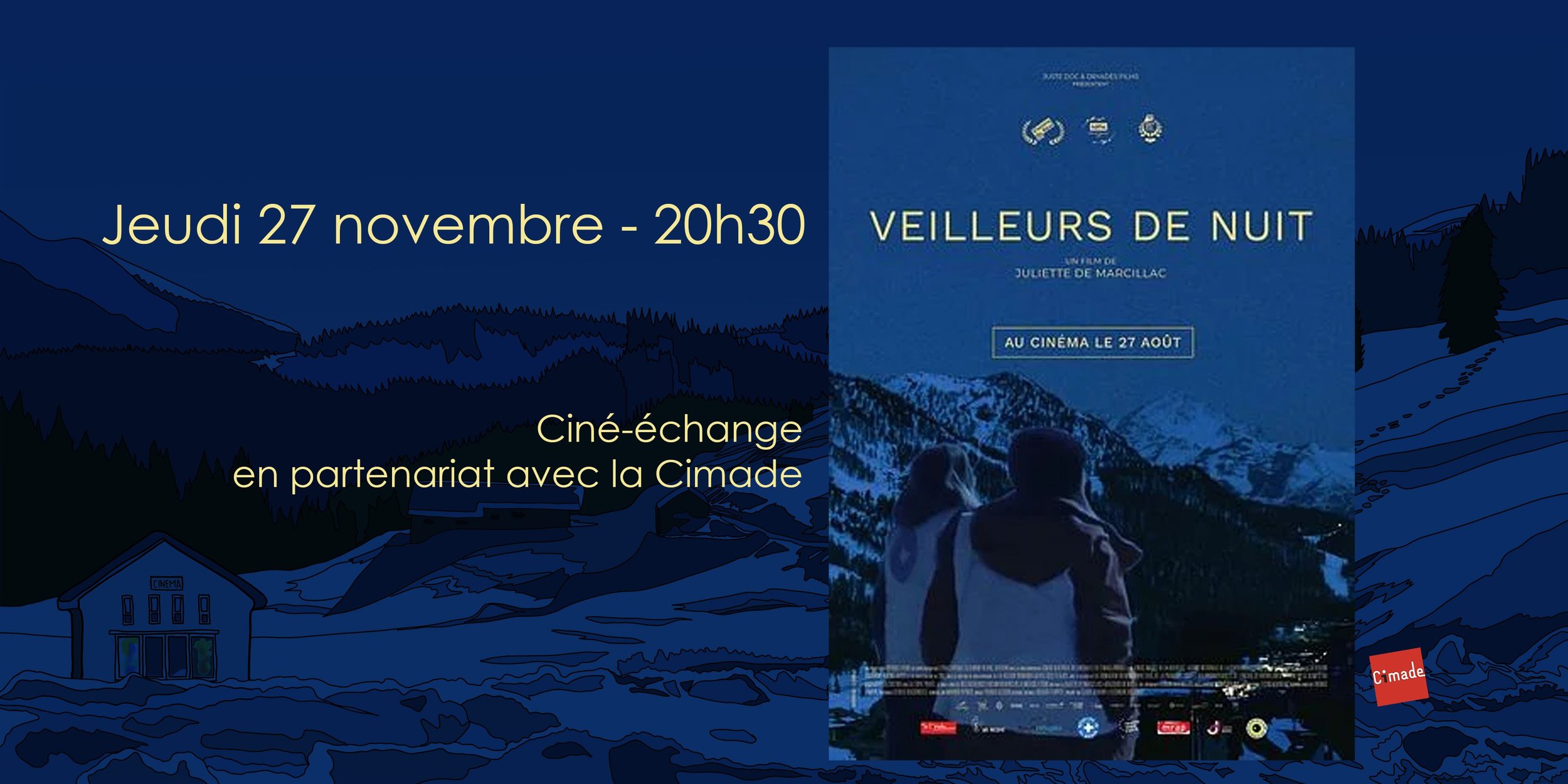 Veilleurs de nuit : ciné échange avec la CIMADE*