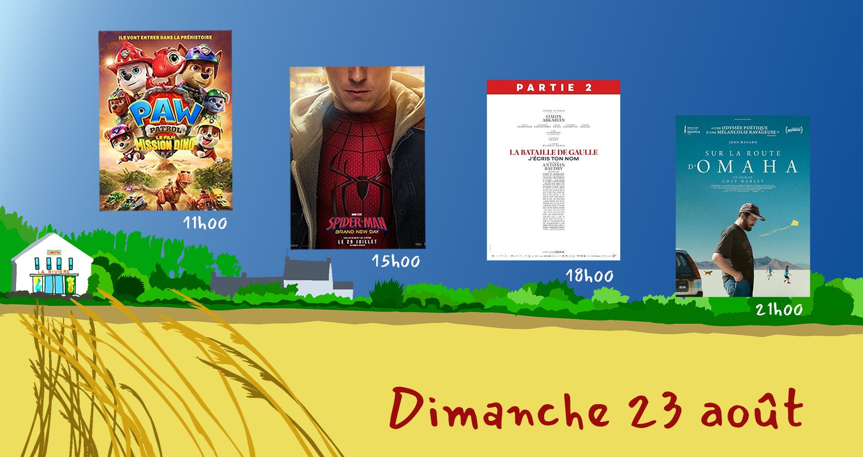Dimanche 23 août : Quatre films