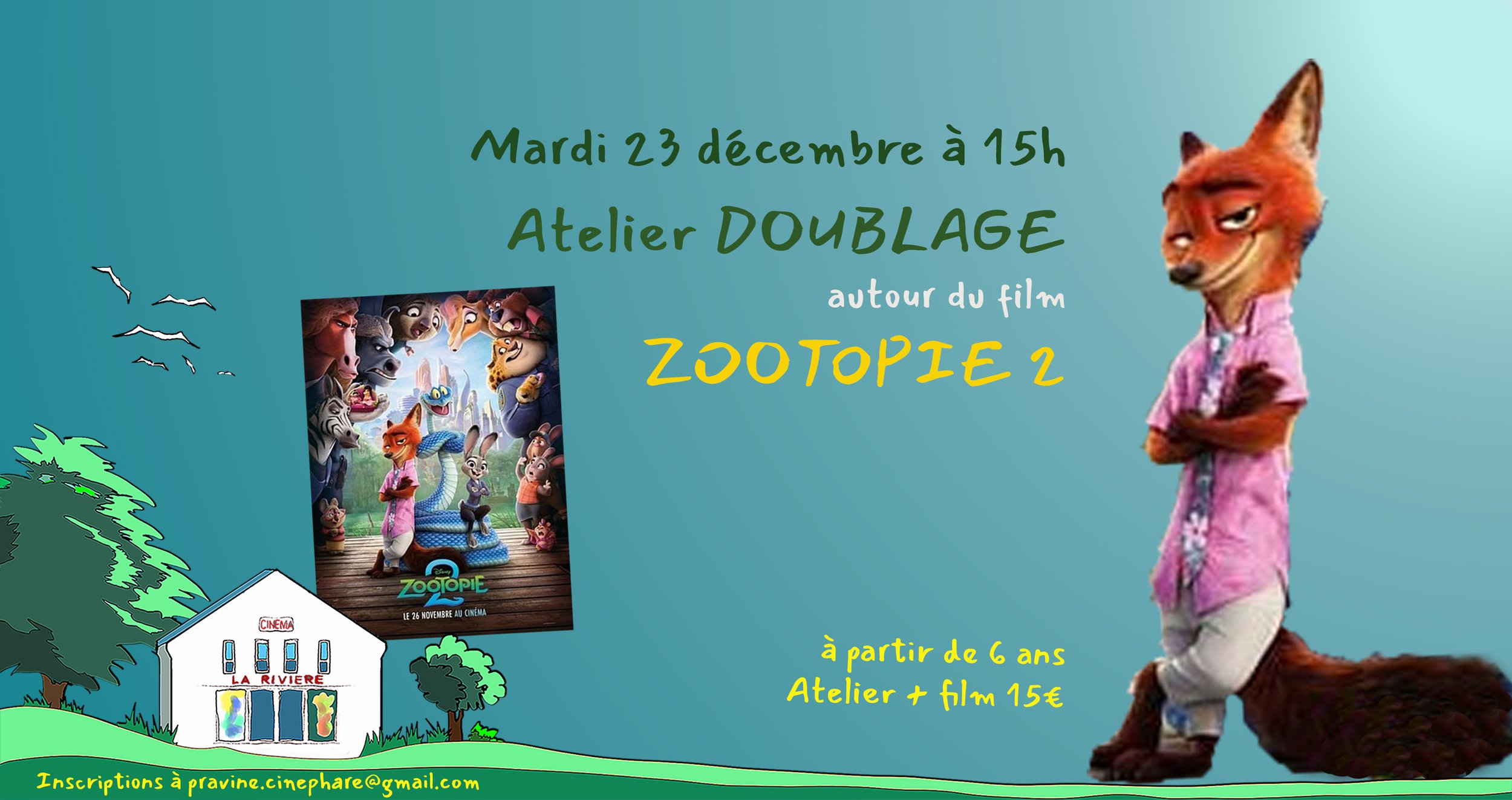 Atelier cinéma pour les enfants à partir de 6 ans