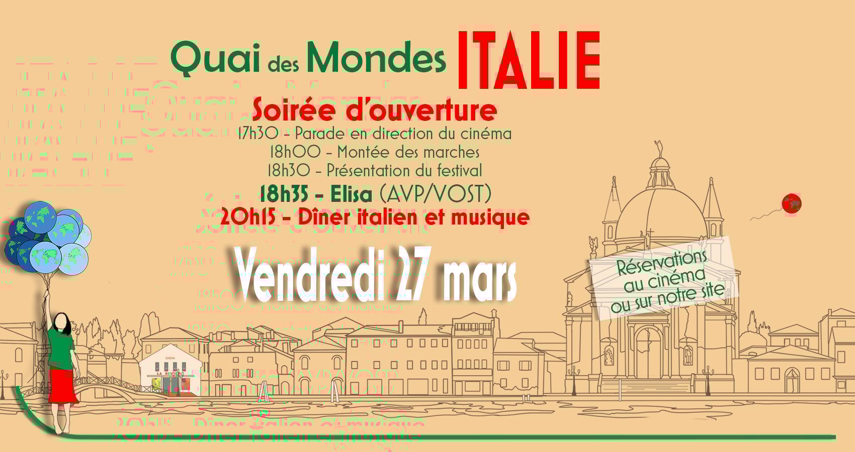 Soirée d'ouverture du Festival Quai des mondes : Italie 