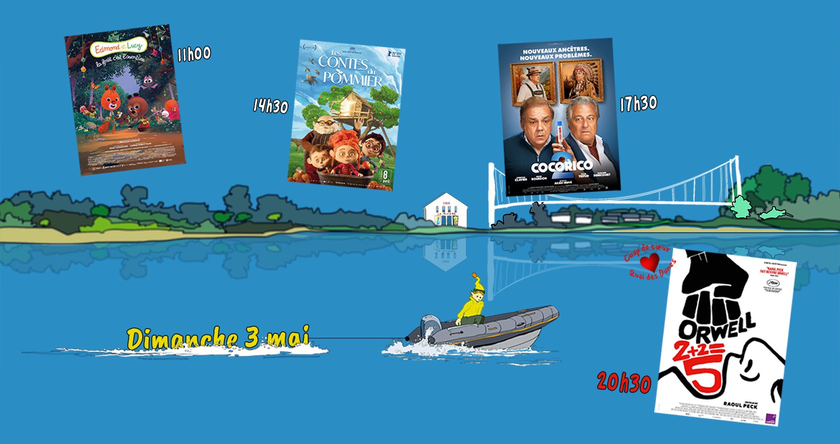 Dimanche 3 mai : quatre films pour les petits et les grands
