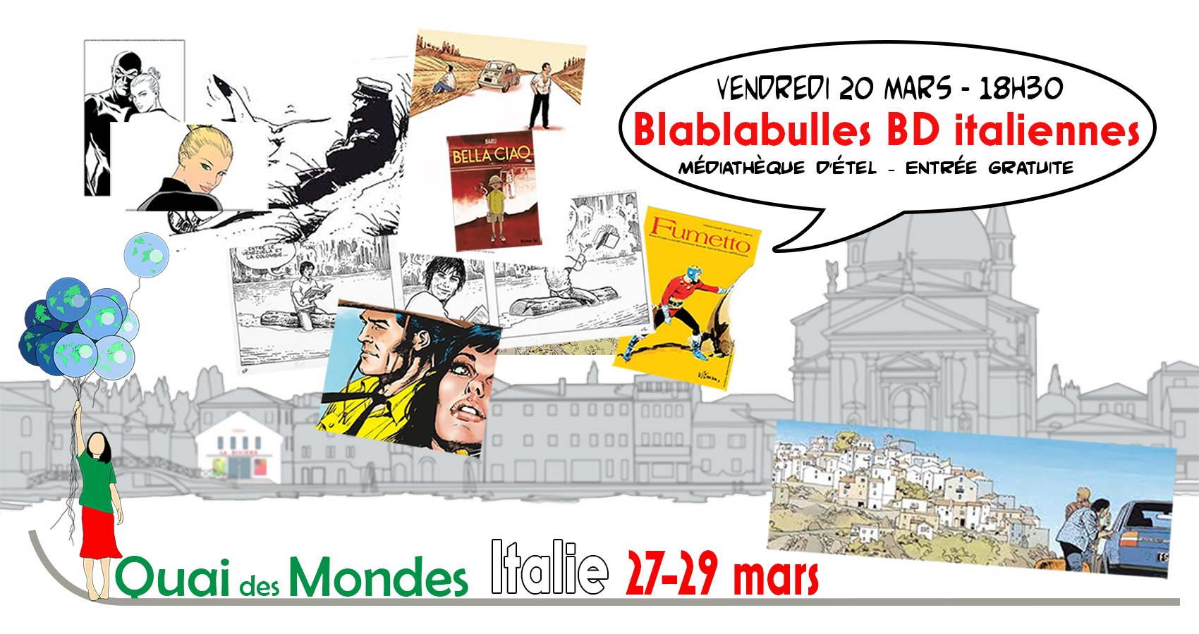 Blablabulles : BD italiennes à la Médiathèque