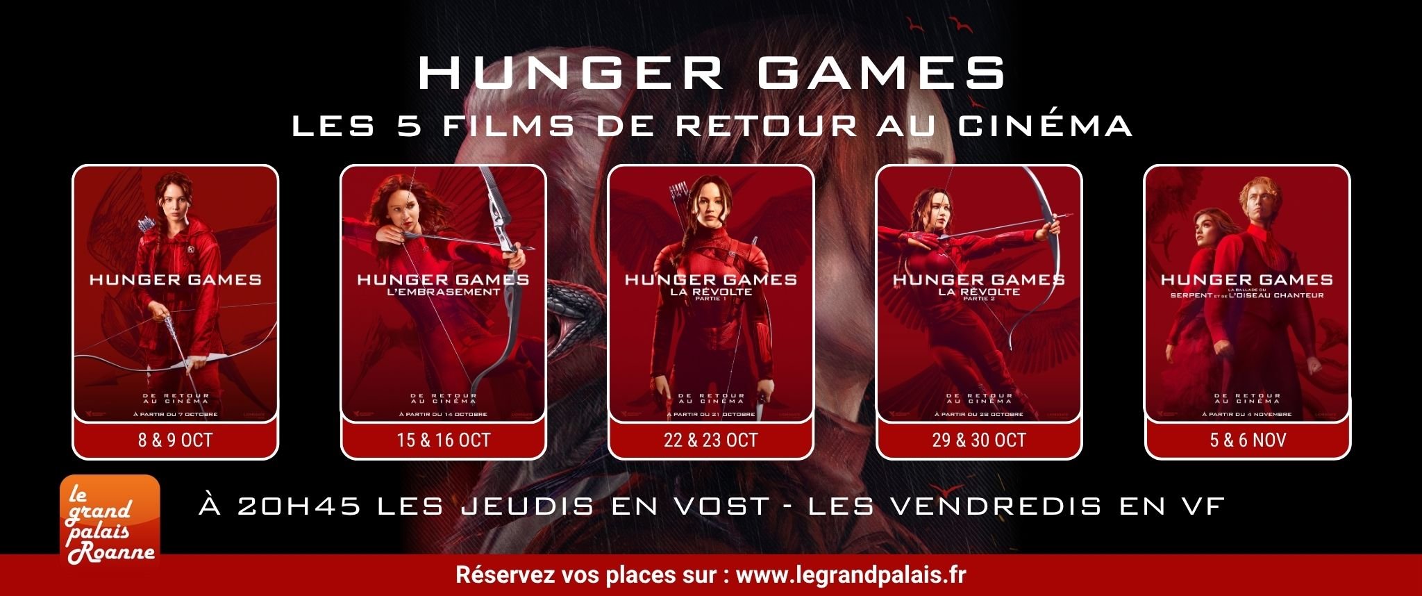 🔥 Hunger Games : les 5 films de retour en salle premium !