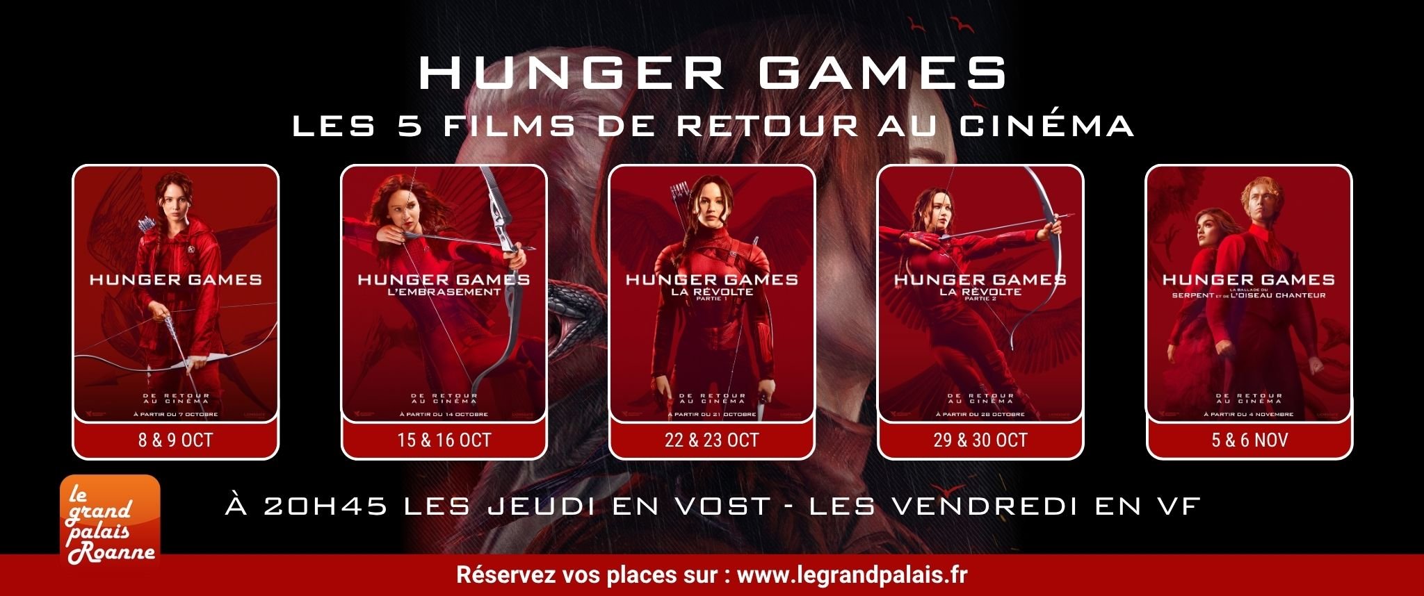 🔥 Hunger Games : les 5 films de retour en salle premium !