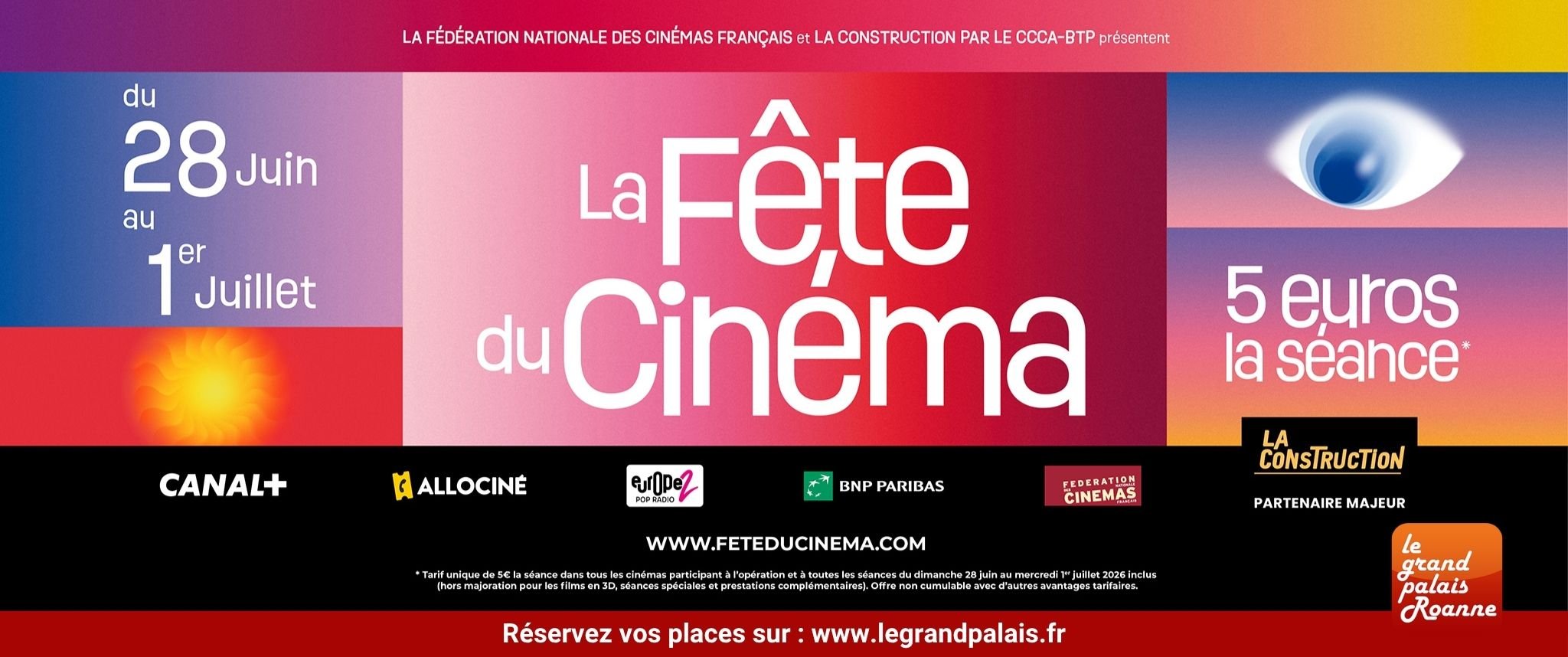La Fête du cinéma - 5€ la séance