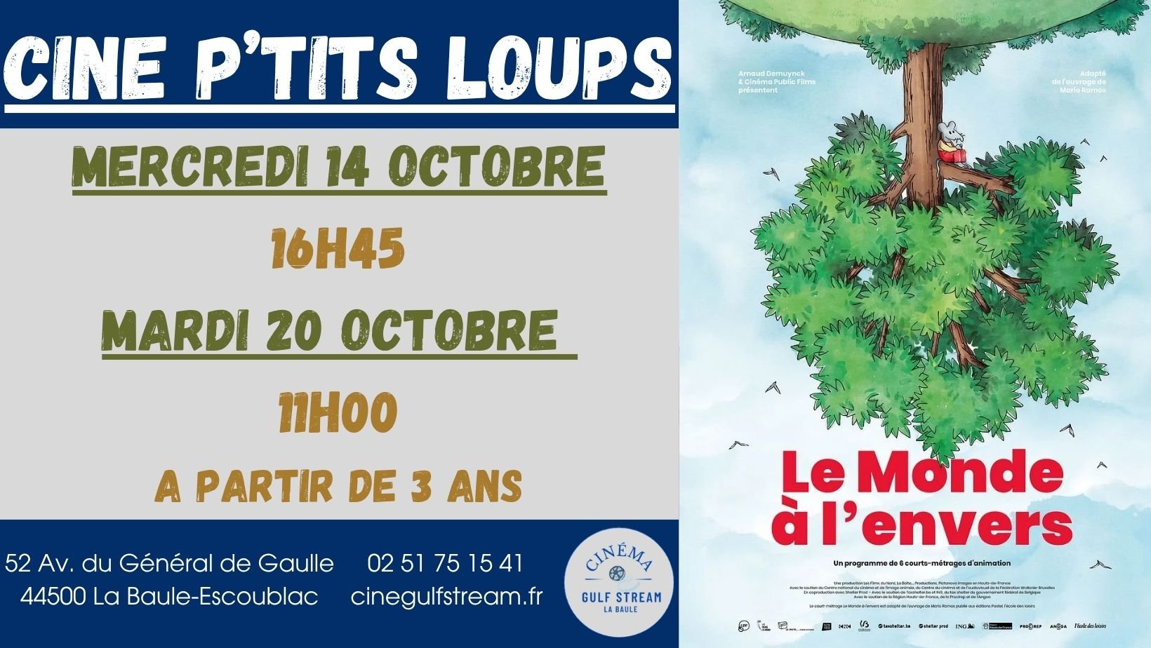 CINE P’TITS LOUPS : Le Monde à l'envers