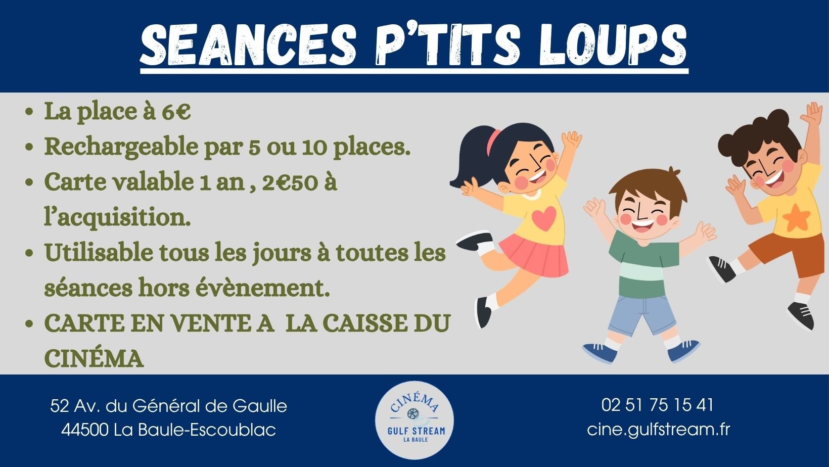 SEANCES P’TITS LOUPS