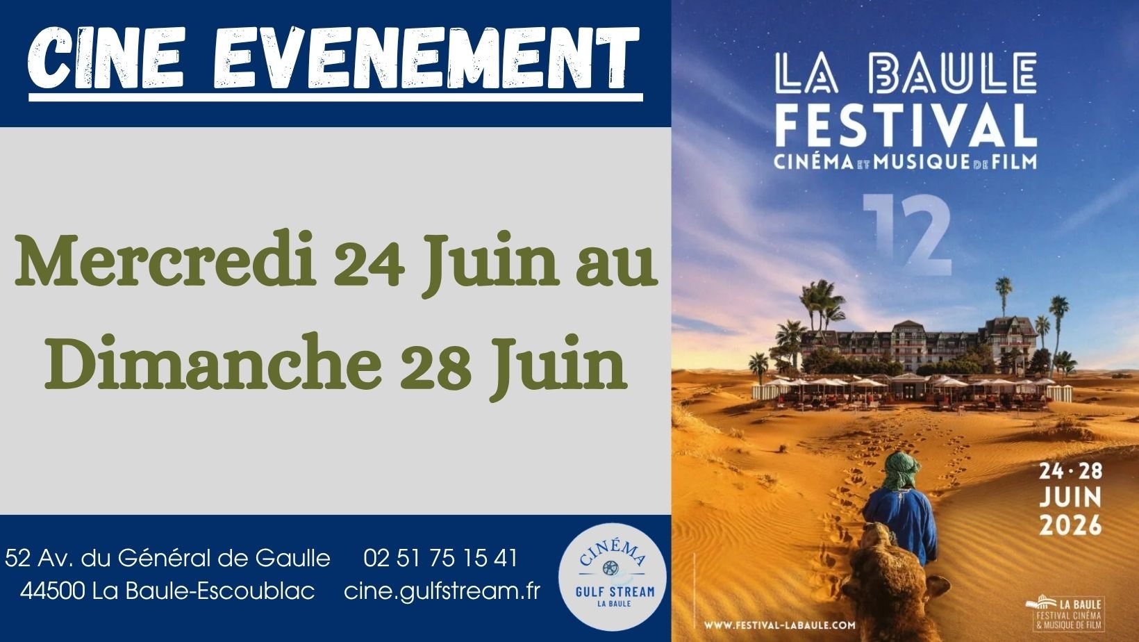LE FESTIVAL DE CINÉMA ET DE MUSIQUE DE FILM