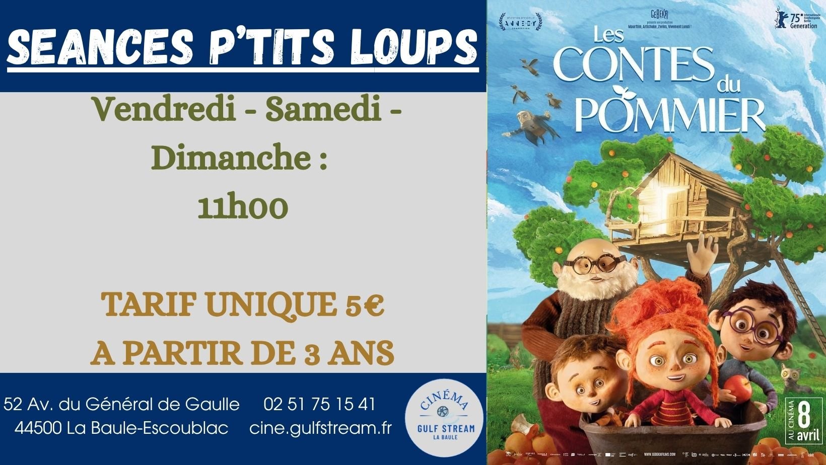 SÉANCES PETITS LOUPS : LES CONTES DU POMMIER