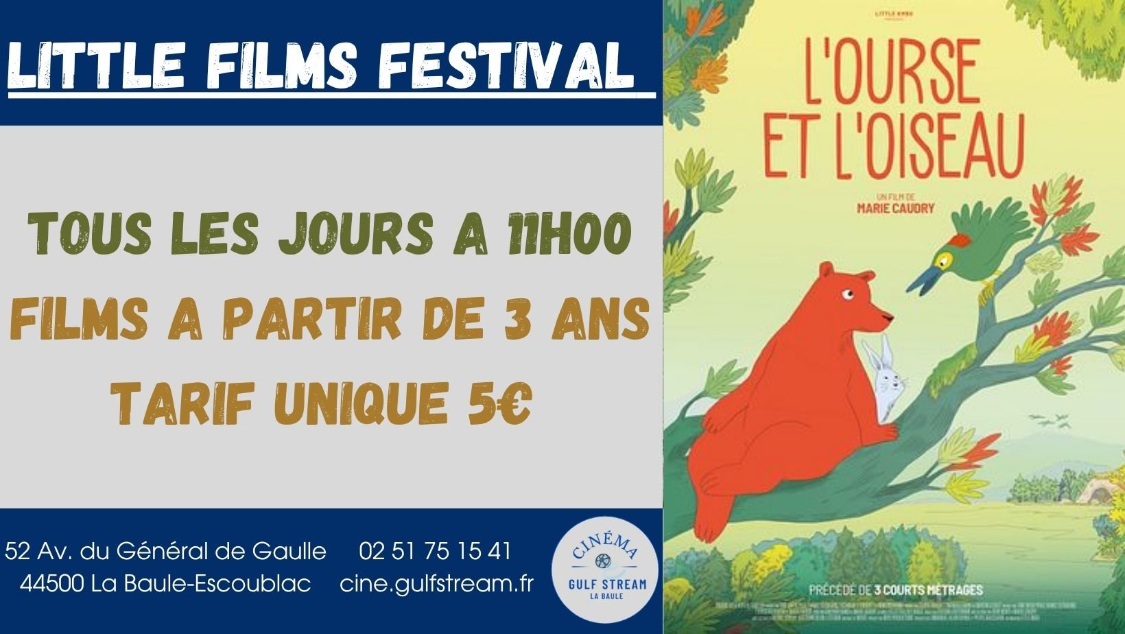 SEANCES P’TITS LOUPS : L'OURSE ET L'OISEAU
