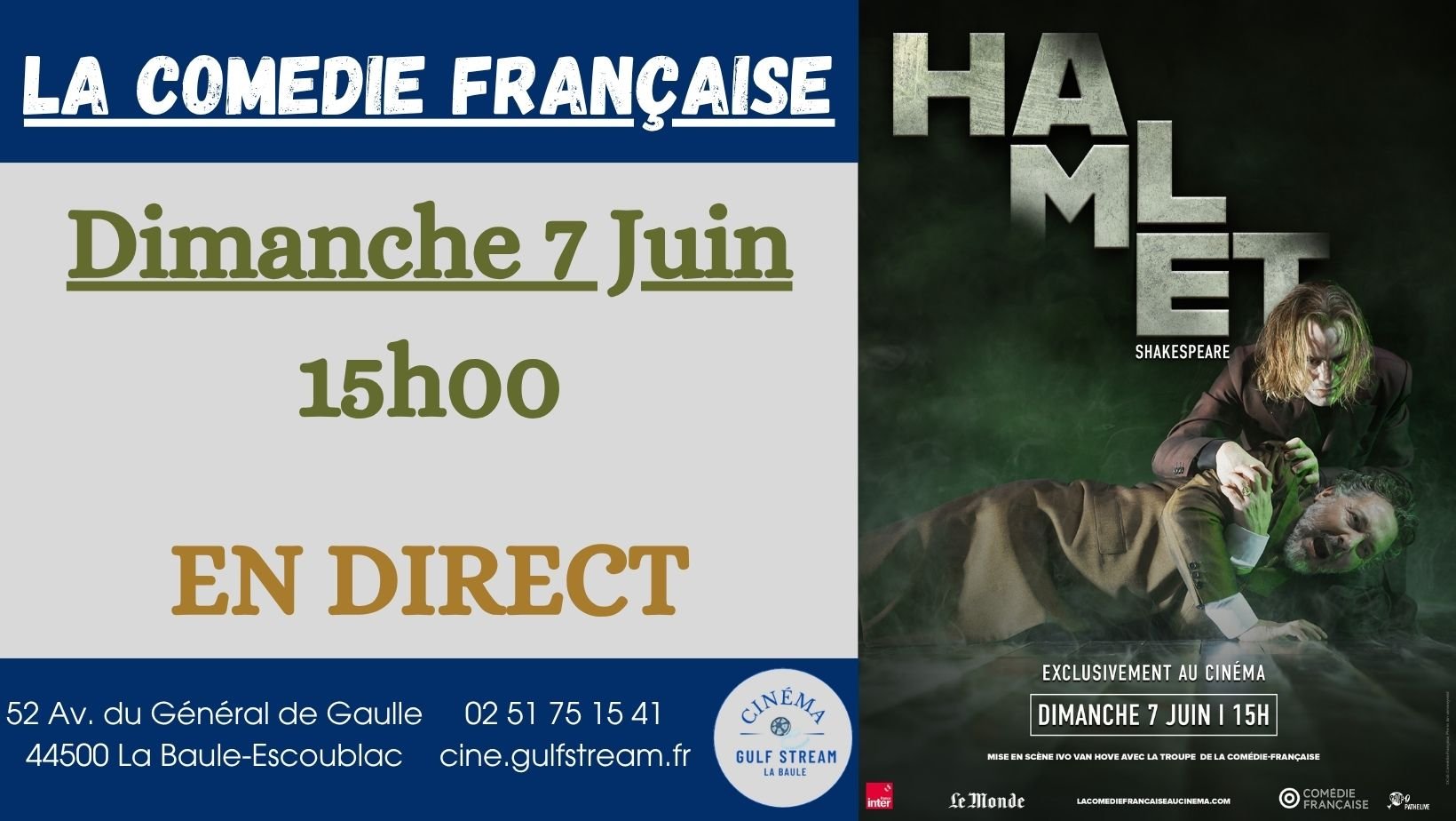 Comédie Française : Hamlet en direct