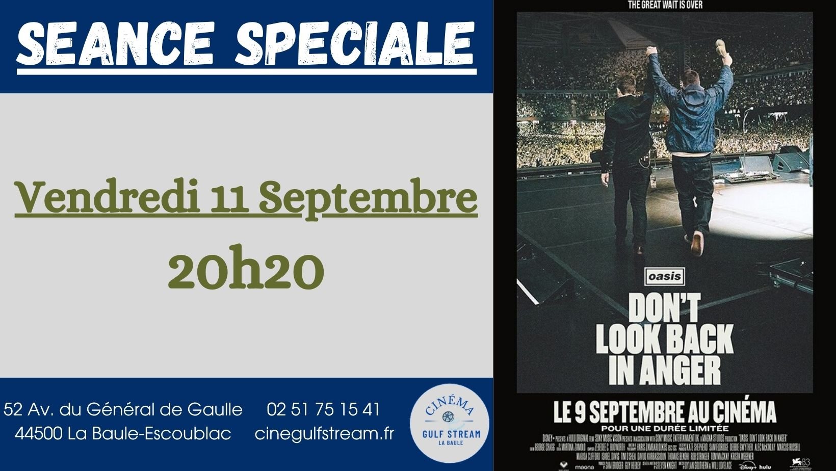 SEANCE SPECIALE : OASIS DON'T LOOK BACK IN ANGER
