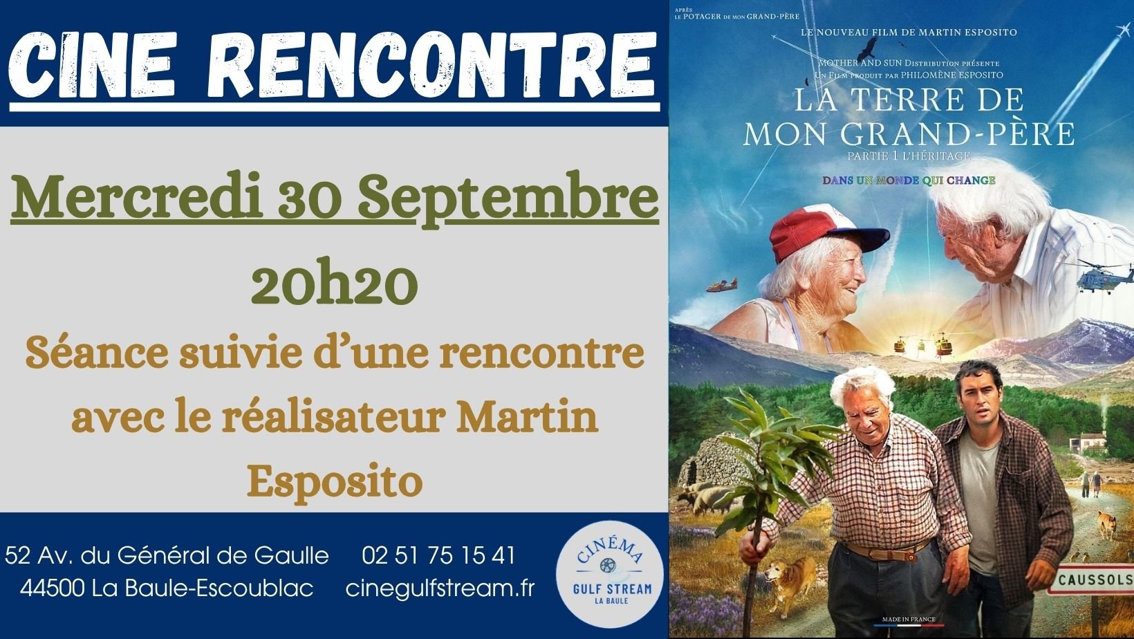 CINE RENCONTRE : LA TERRE DE MON GRAND PERE