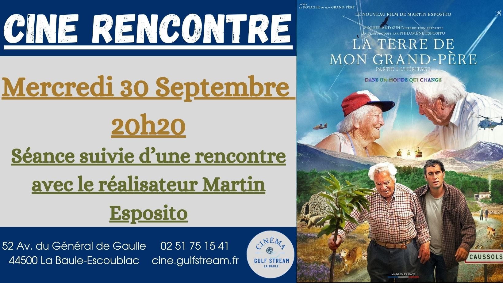 CINE RENCONTRE : LA TERRE DE MON GRAND PERE