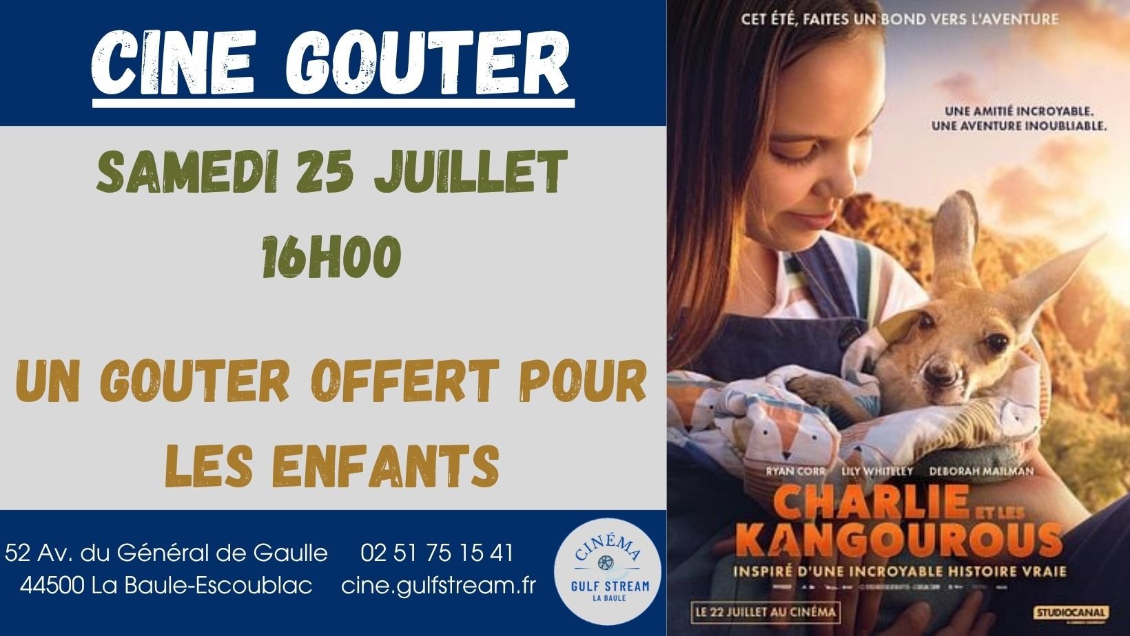 CINE GOUTER : CHARLIE ET LES KANGOUROUS