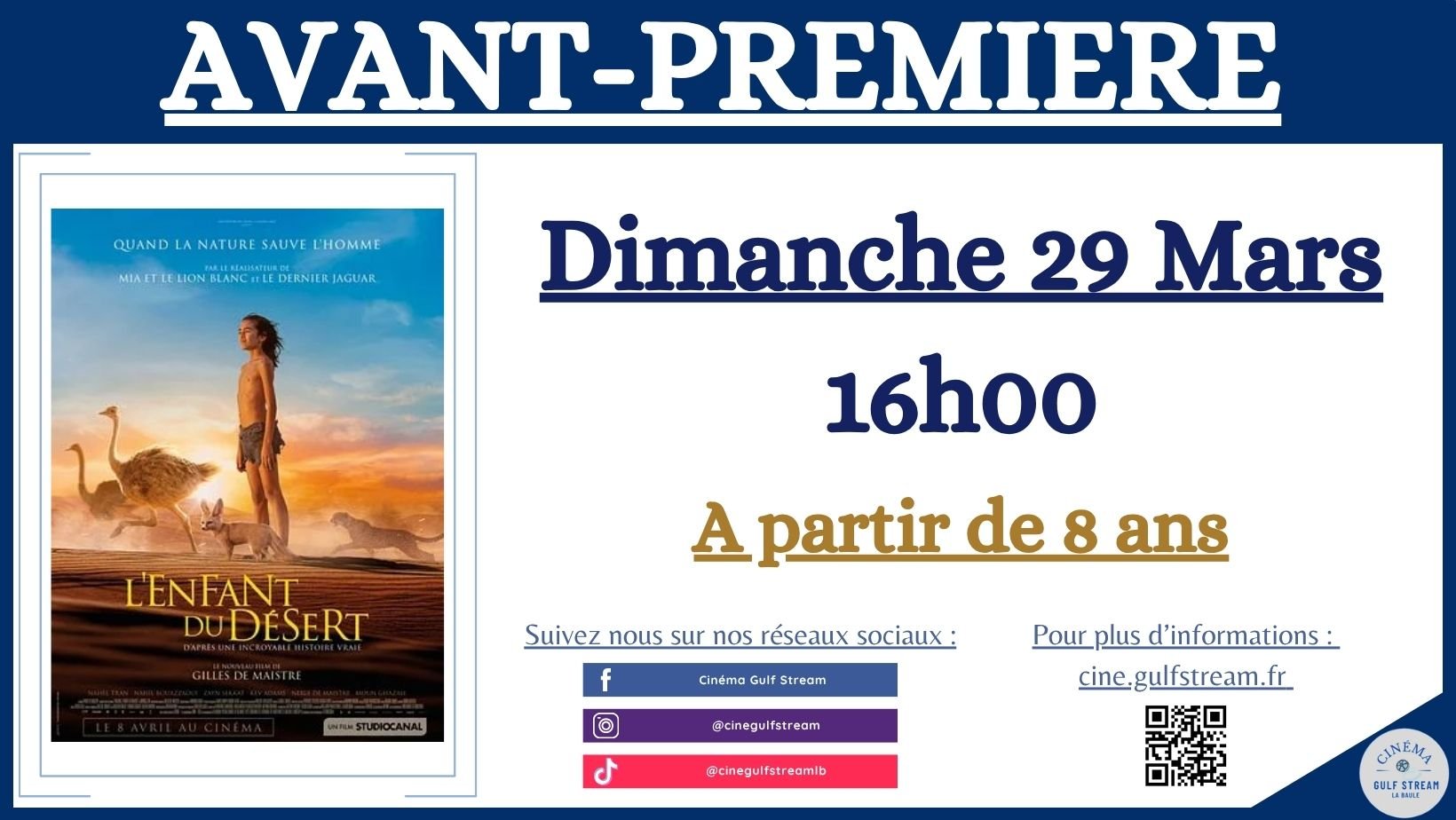AVANT-PREMIERE : L'ENFANT DU DESERT
