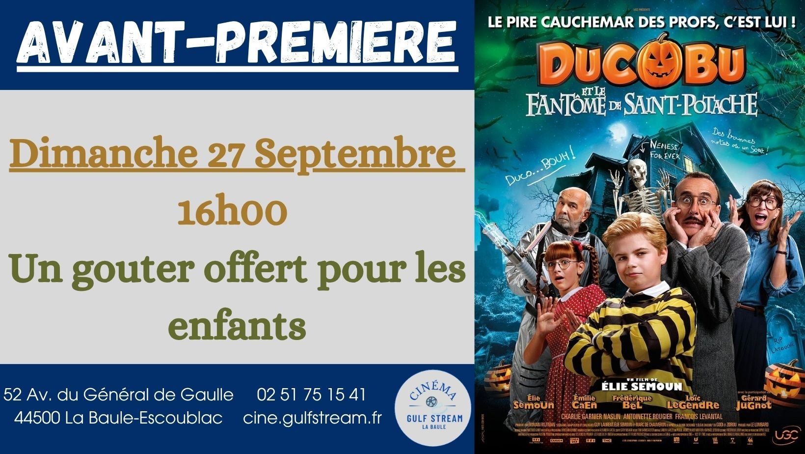 AVANT-PREMIERE / Cine goûter DUCOBU
