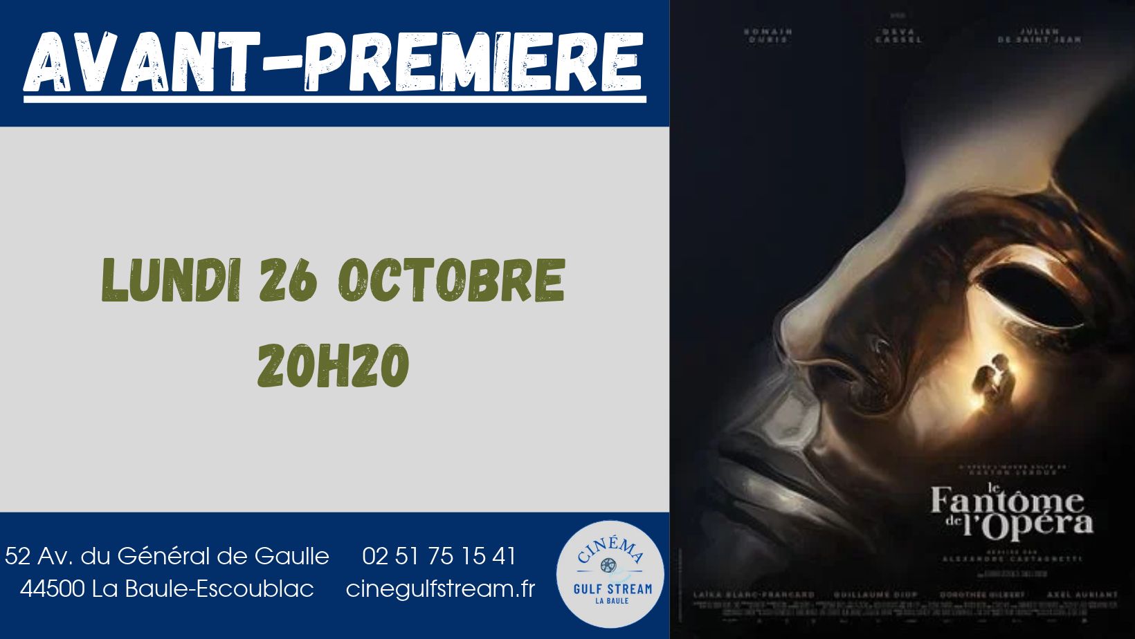 AVANT-PREMIERE : LE FANTOME DE L'OPERA