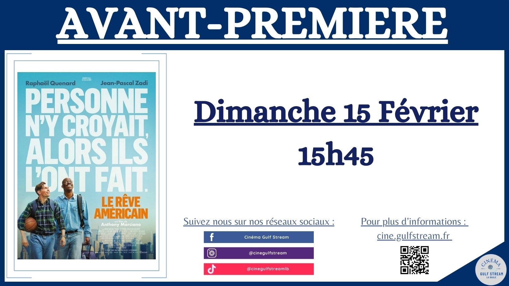 AVANT-PREMIERE : LE REVE AMERICAIN