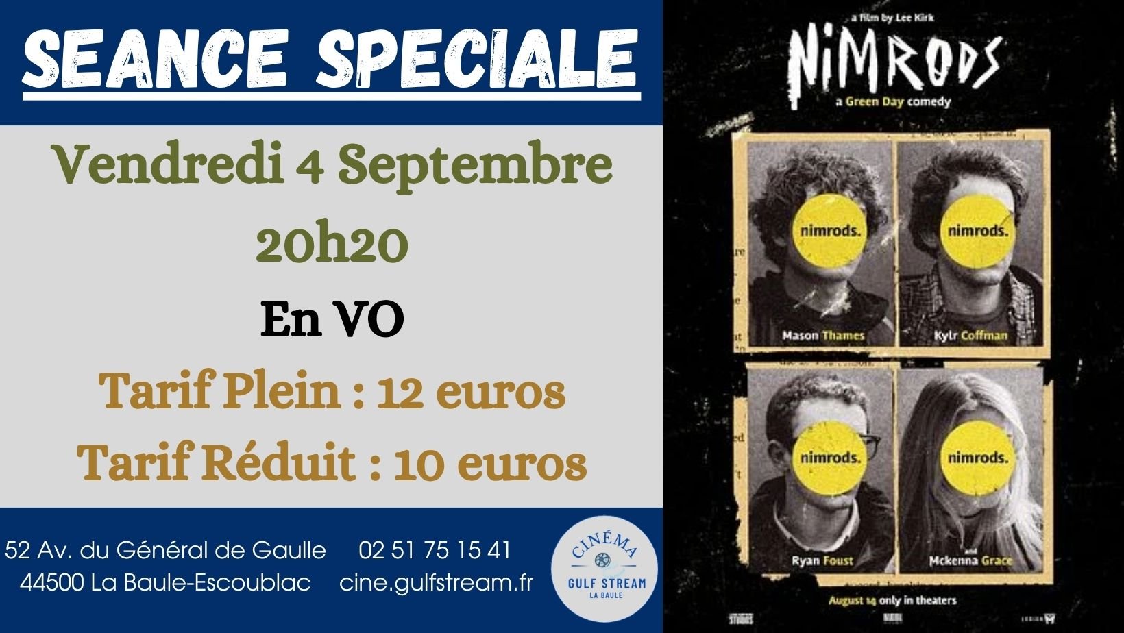 SEANCE SPECIALE : NIMRODS A GREEN DAY COMEDY