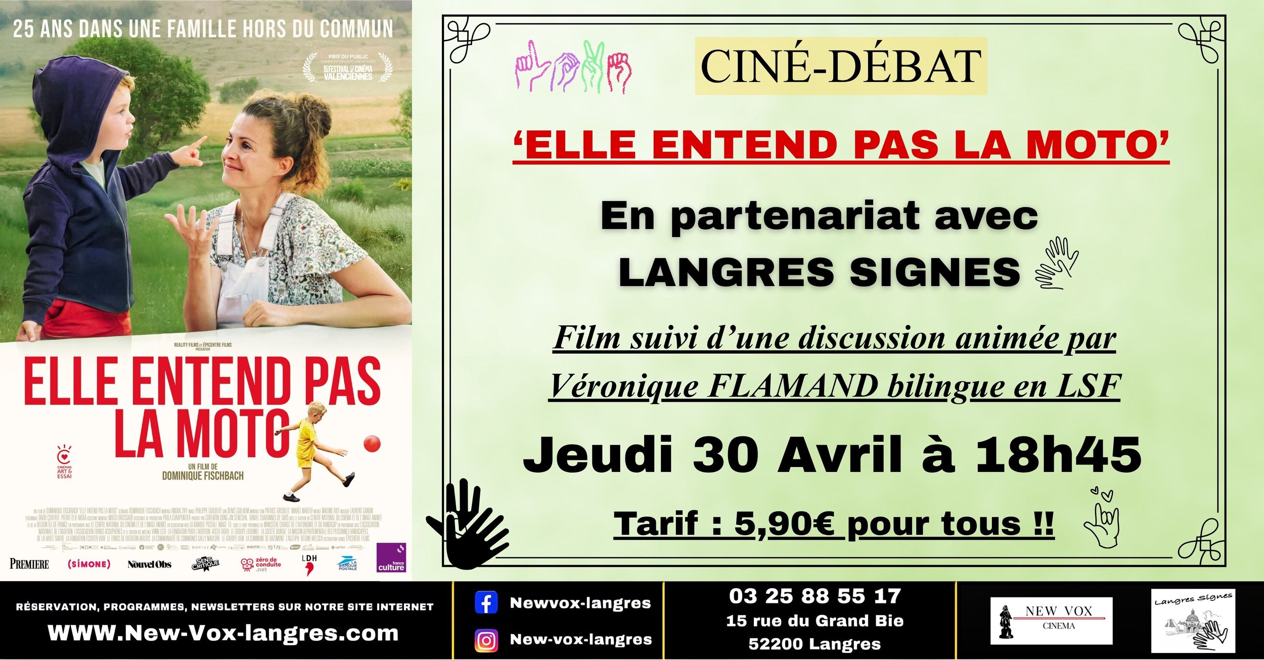 Ciné-débat : "Elle entend pas la moto"